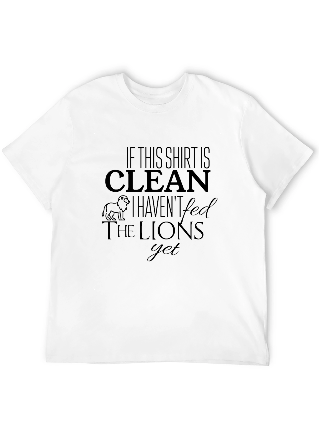 Black Clean Shirt Lions Graphic Tee view 12