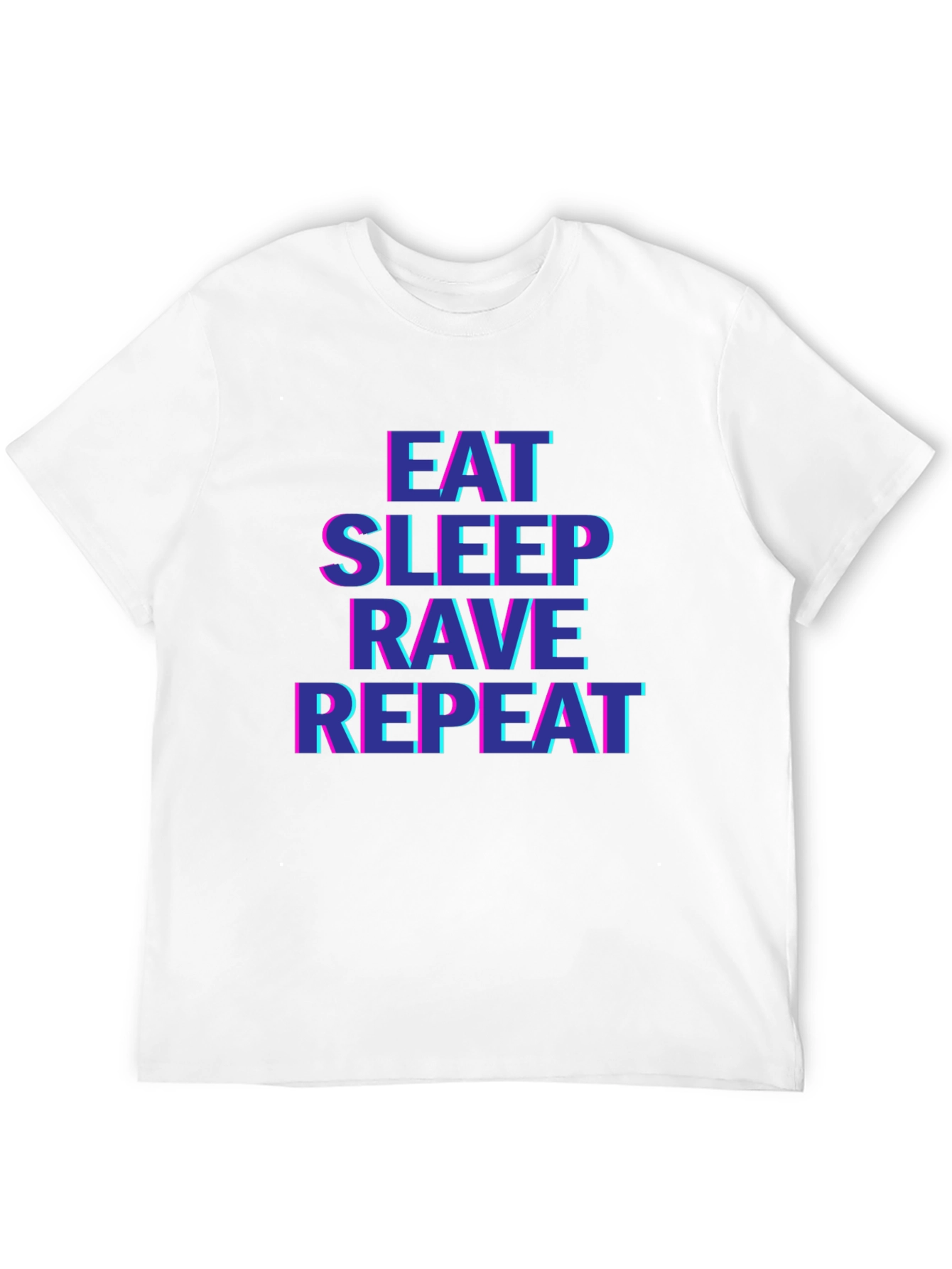 Black Eat Sleep Rave Repeat Black T-Shirt view 12