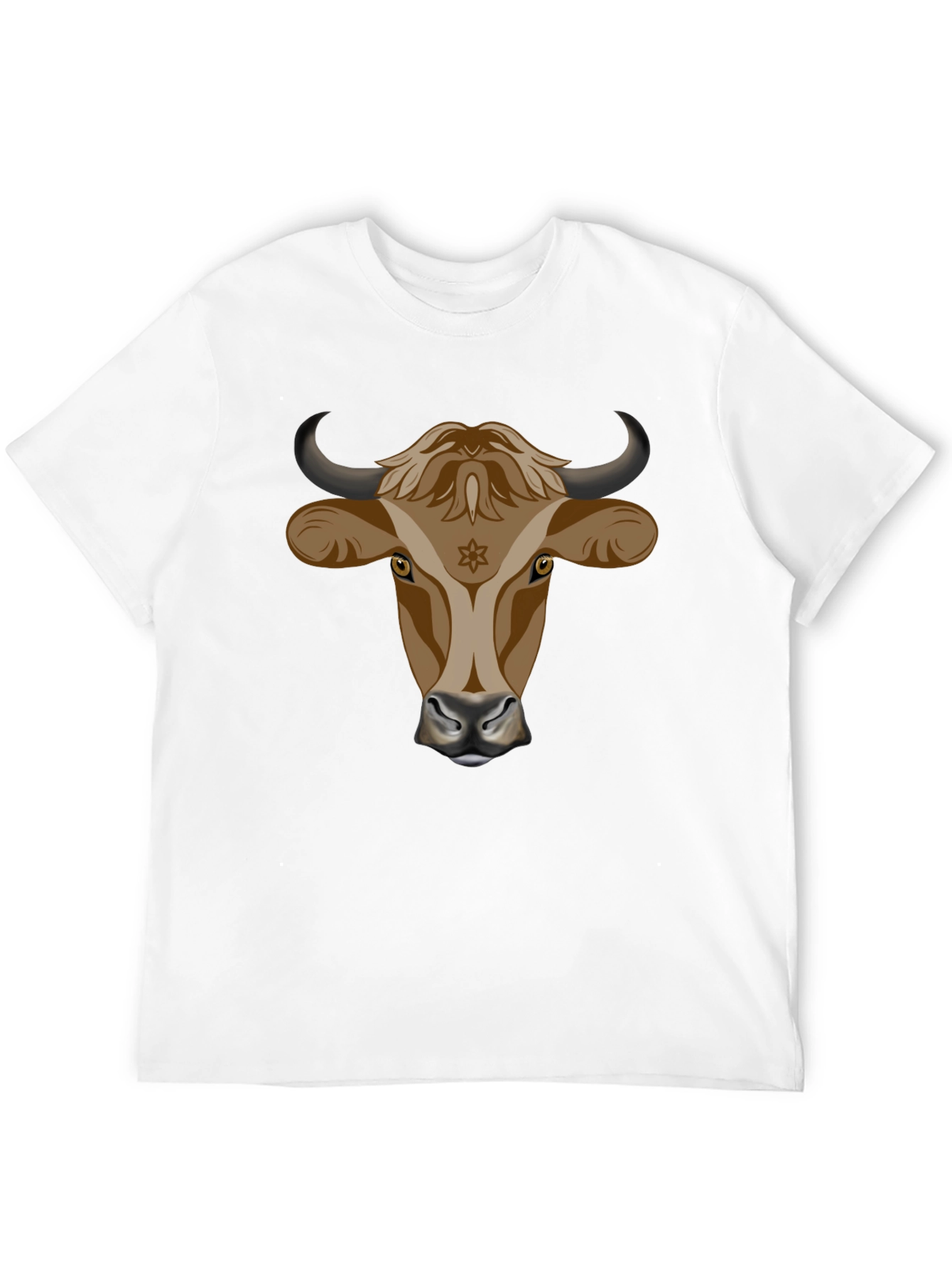 Black Bull Head Graphic Tee - Stylish Black Cotton T-Shirt view 12