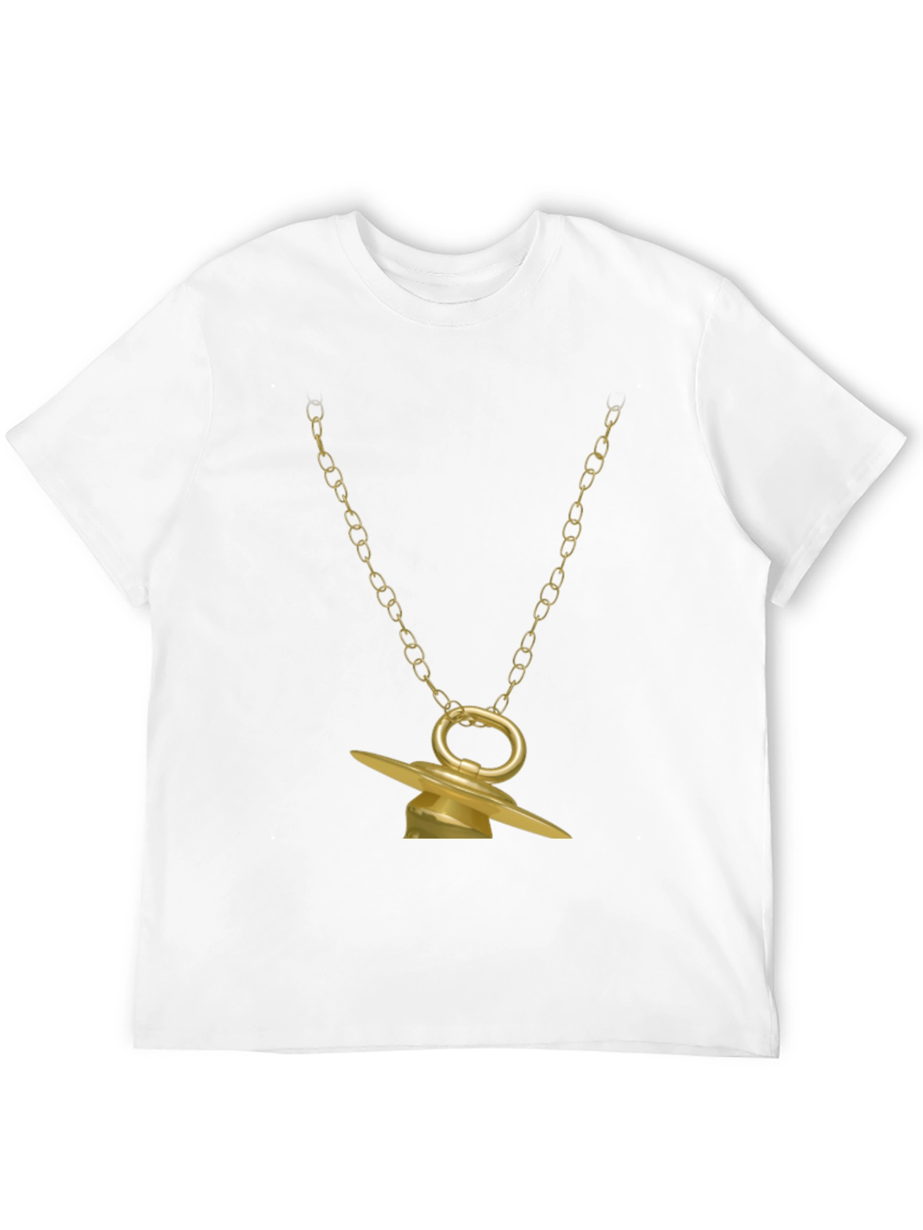 Black Golden Pacifier Pendant Necklace view 12