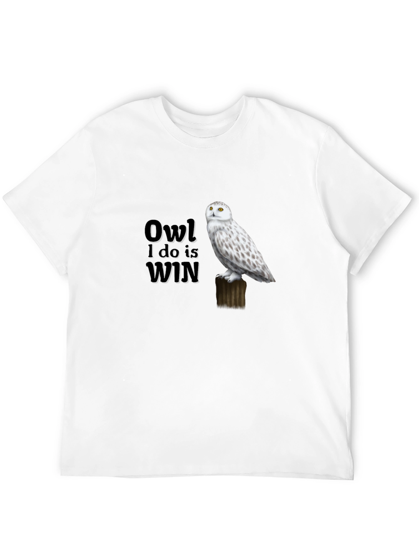 Black Owl I Do is Win Graphic T-Shirt view 12
