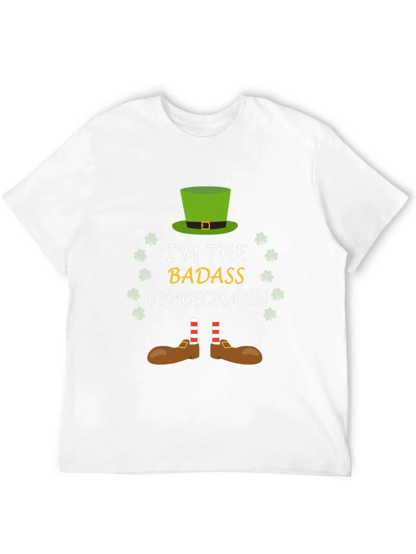 Black Badass Leprechaun St. Patrick's Day T-Shirt view 12