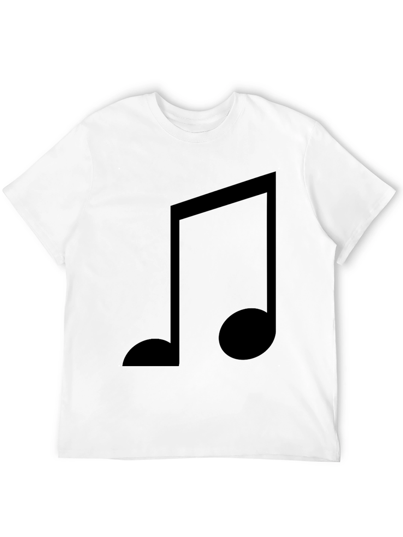 Black Musical Note Graphic Black T-Shirt - Unisex view 12