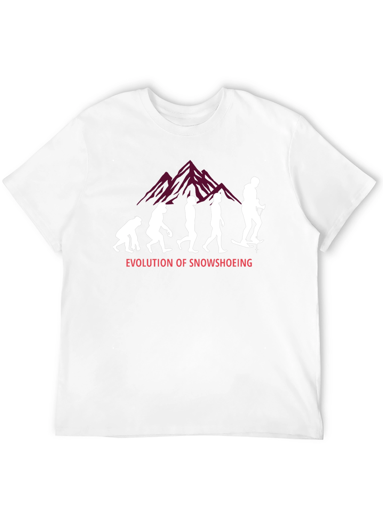 Black Evolution of Snowshoeing Black T-Shirt view 12