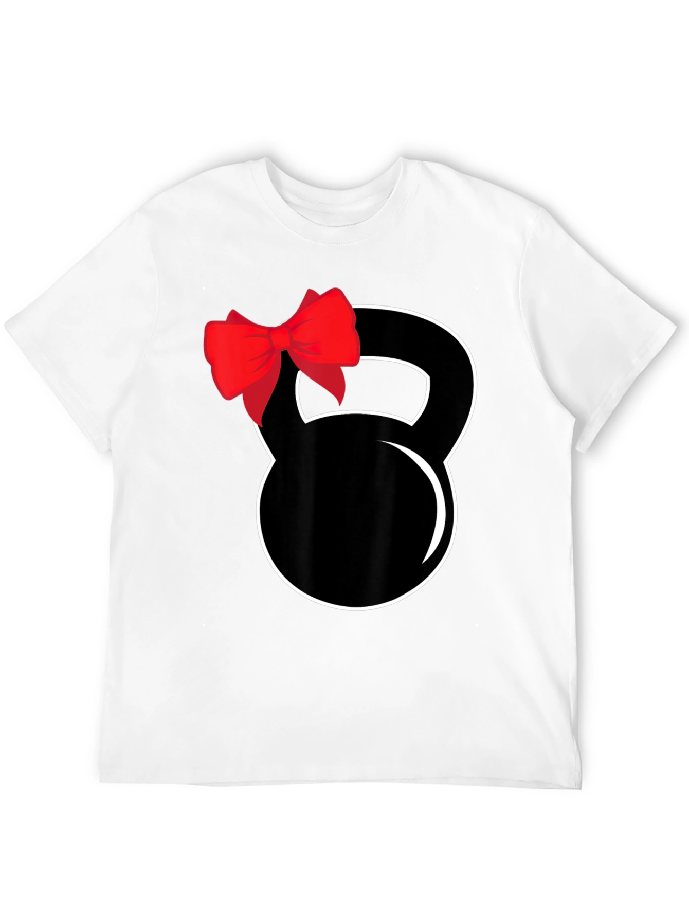 Black Kettlebell Bow Black T-Shirt view 12