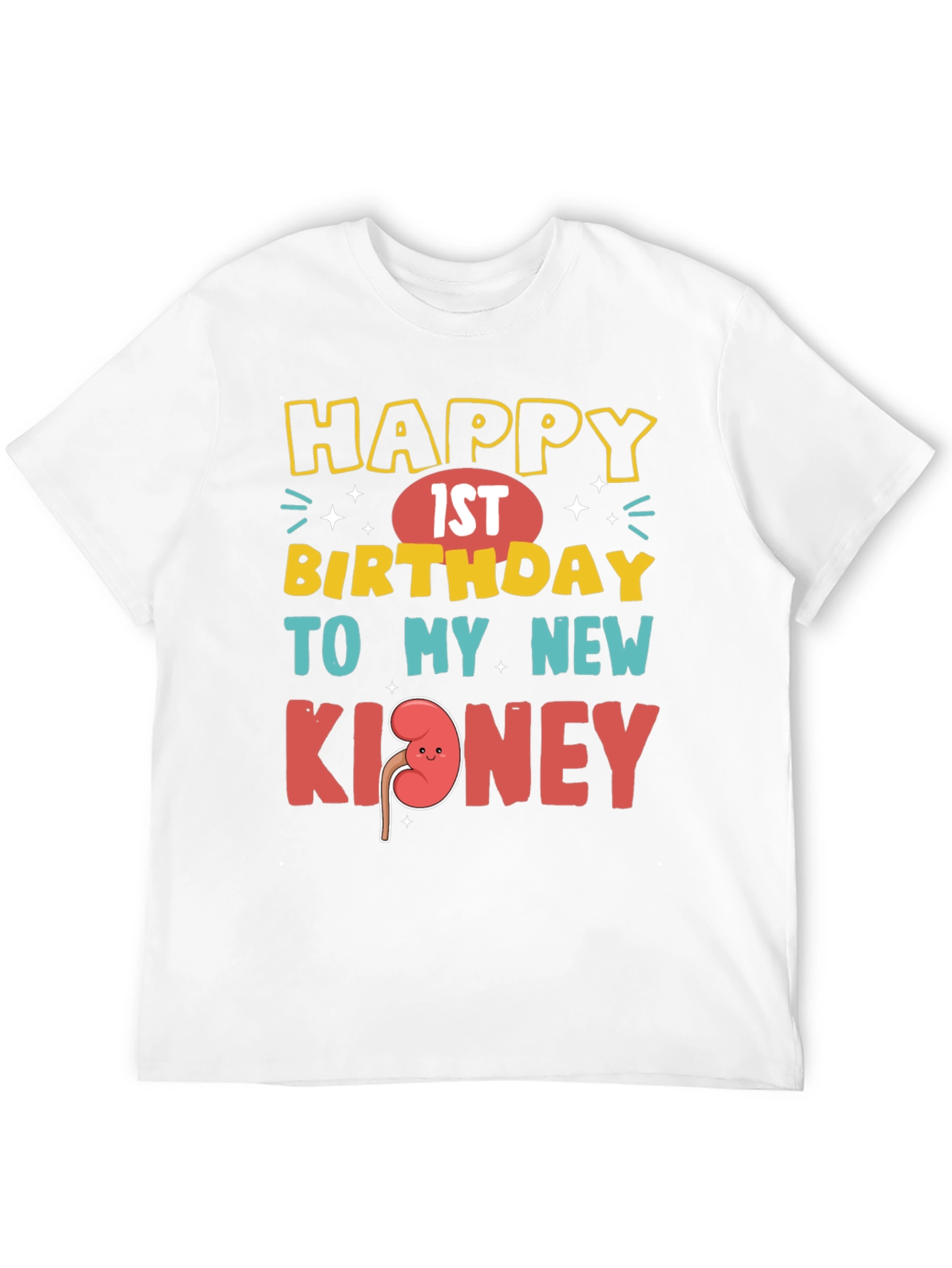 Black Funny 1st Birthday New Kidney T-Shirt view 12