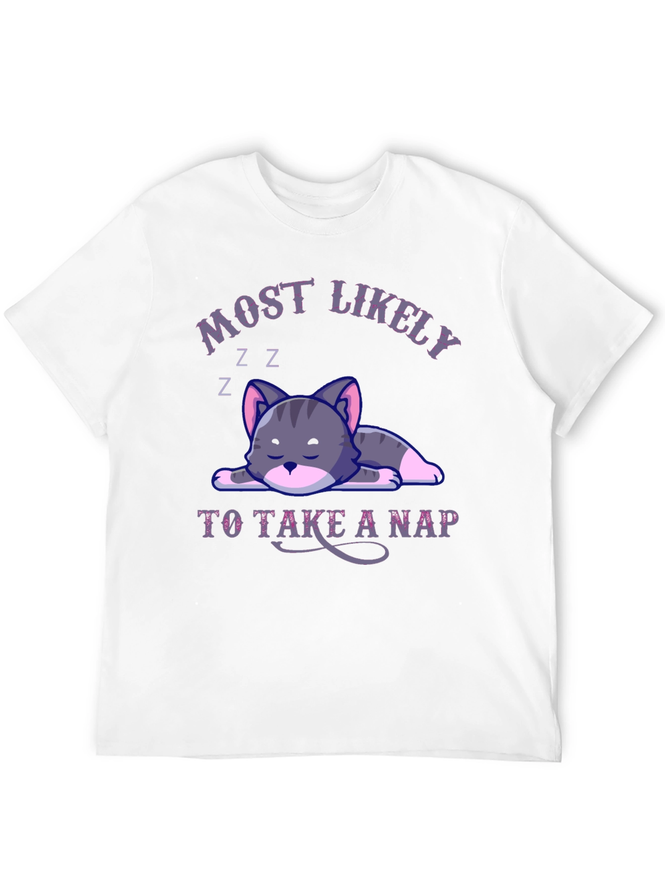 Black Most Likely To Take A Nap Cat T-Shirt view 12