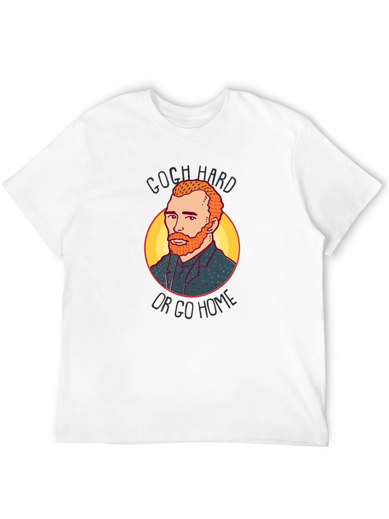 Black Gogh Hard or Go Home Graphic T-Shirt view 12