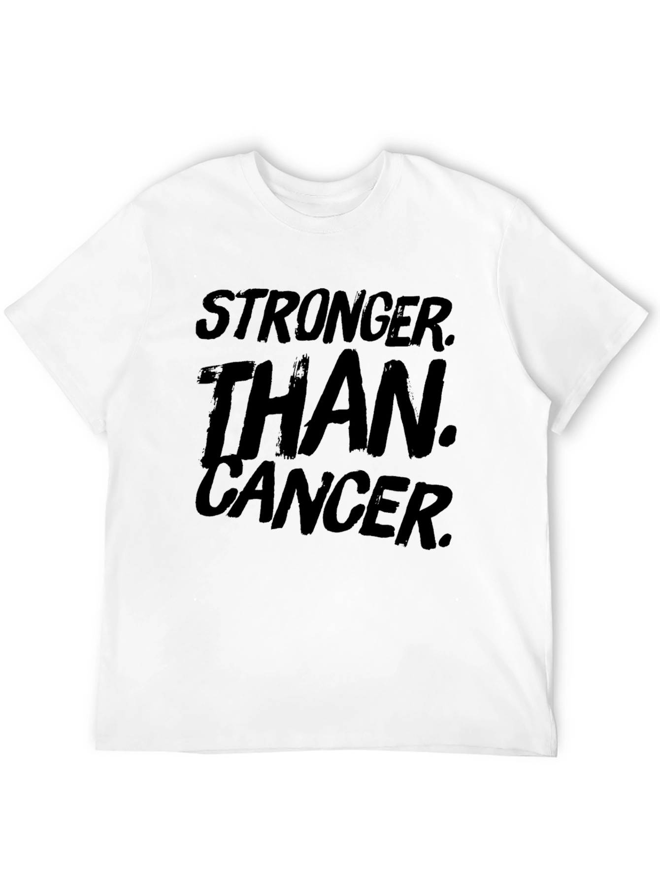 Black Stronger Than Cancer Black Graphic Tee view 12