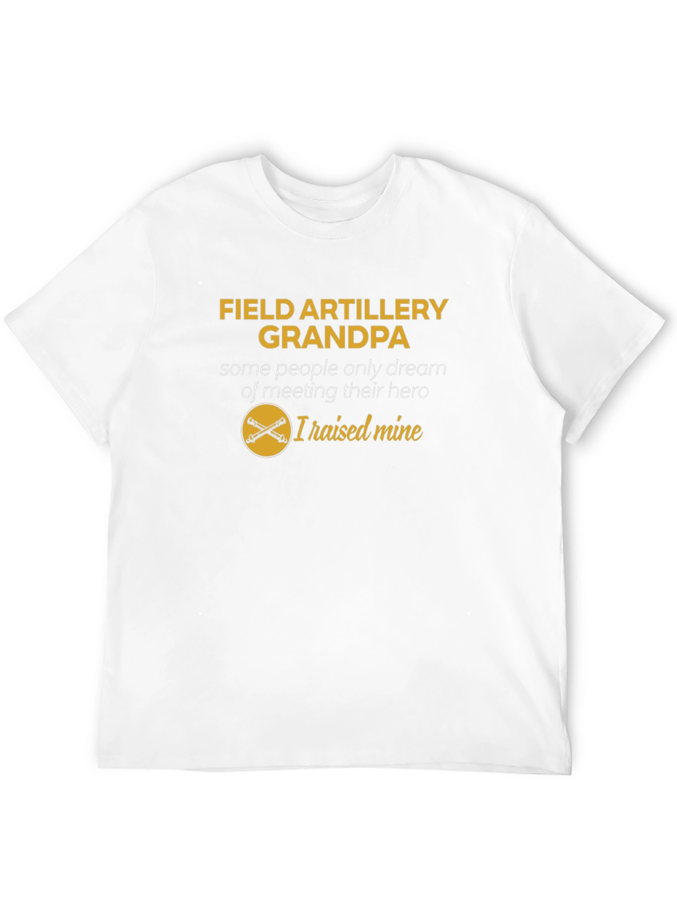 Black Field Artillery Grandpa T-Shirt - Hero Raising view 12
