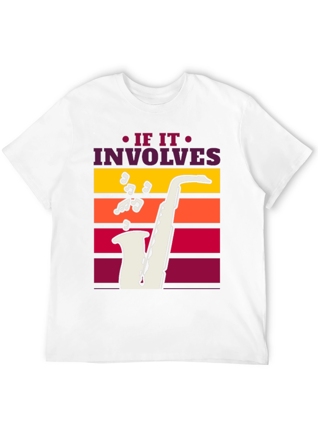 Black If It Involves Saxophone Black Graphic Tee view 12