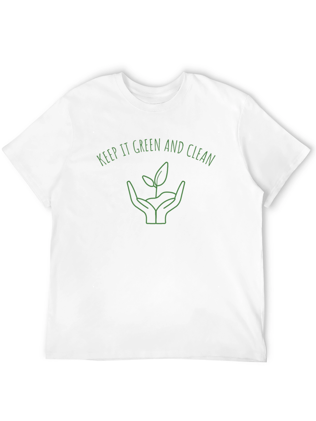 Black Eco-Friendly Keep It Green and Clean T-Shirt view 12