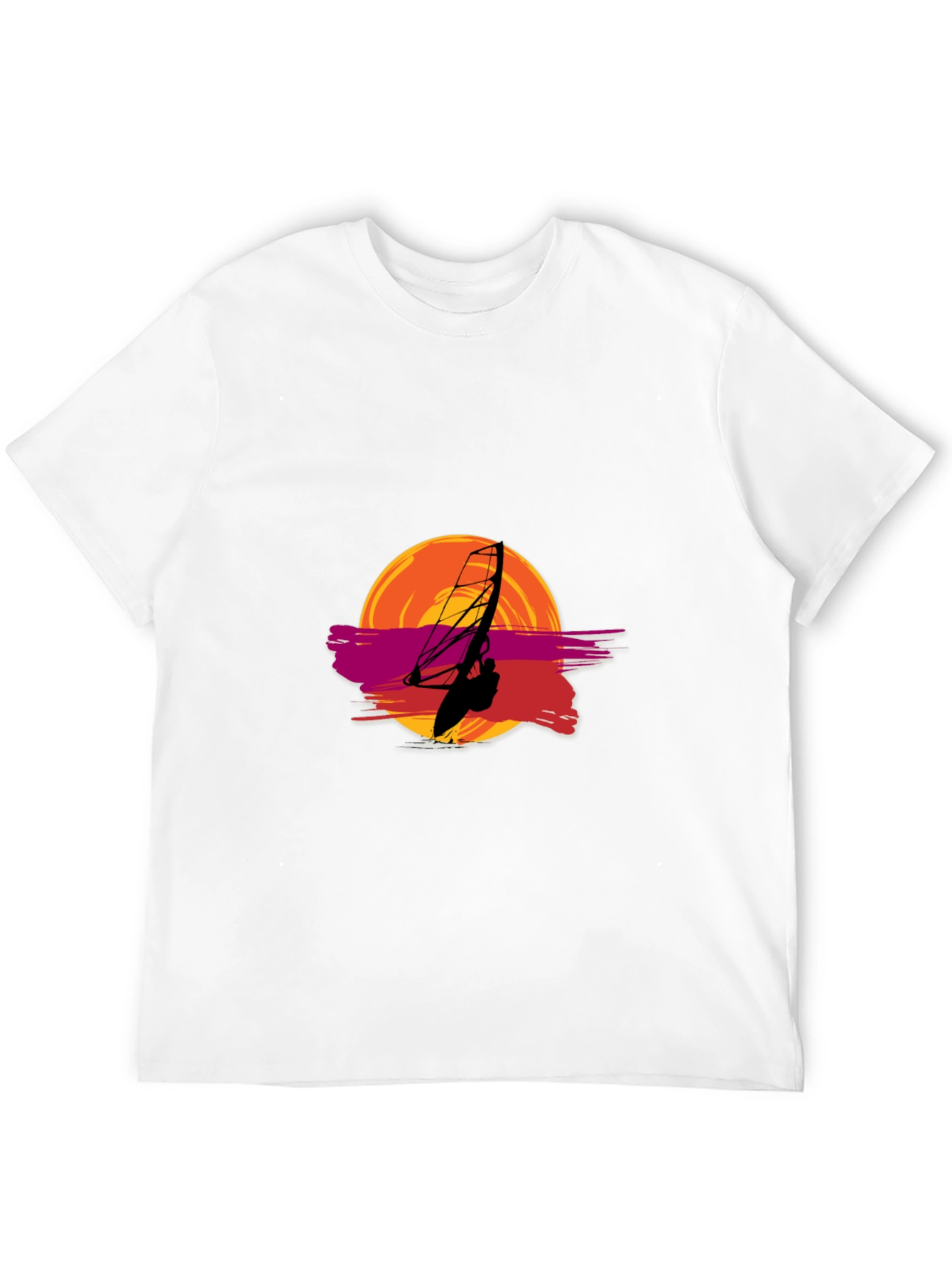 Black Sunset Windsurfer Graphic Tee view 12