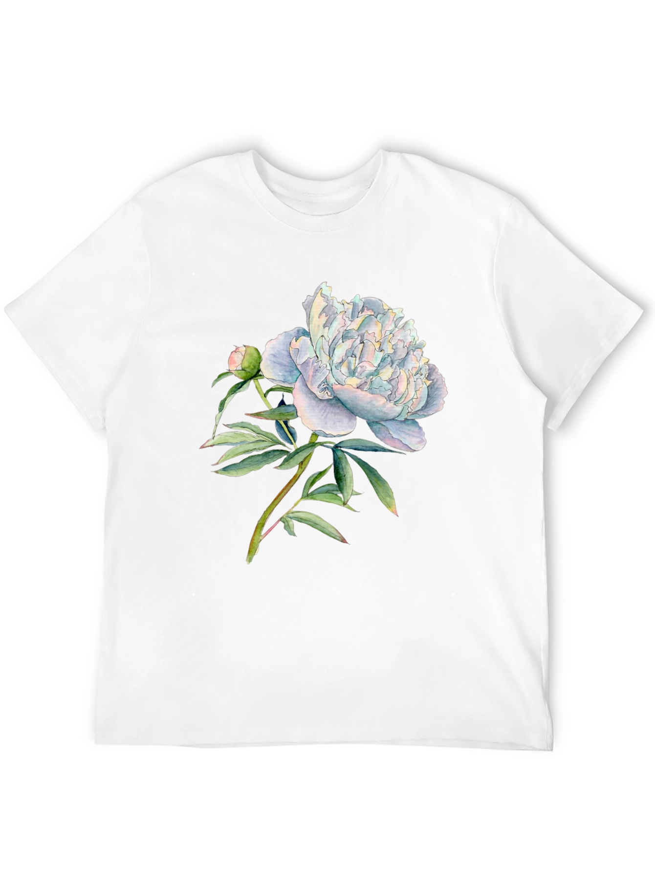 Black Floral Peony Graphic Black T-Shirt view 12