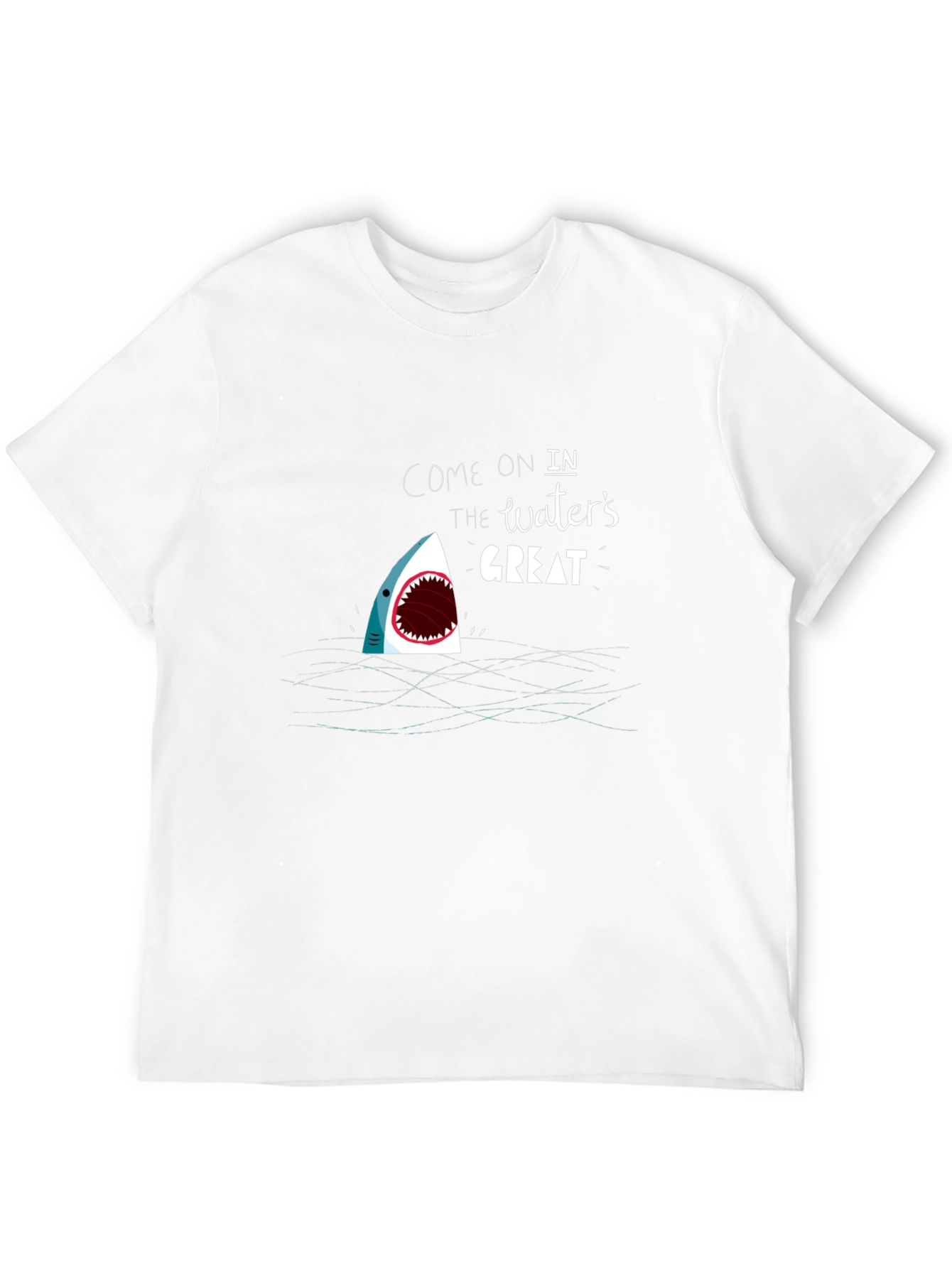 Black Shark Attack T-Shirt: Come On In, The Water's Great! view 12