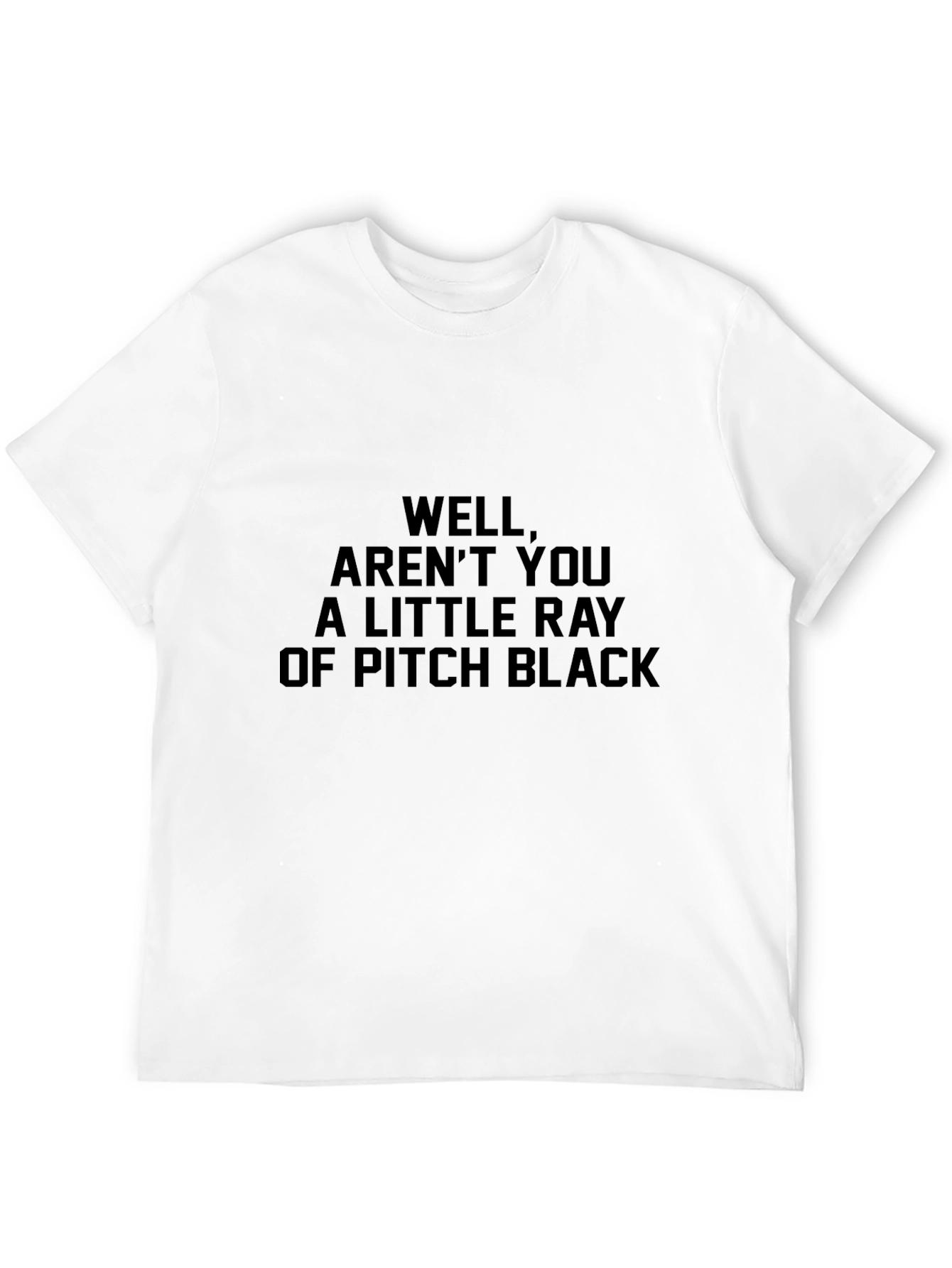 Black Sarcastic Graphic Tee: Ray of Pitch Black view 12