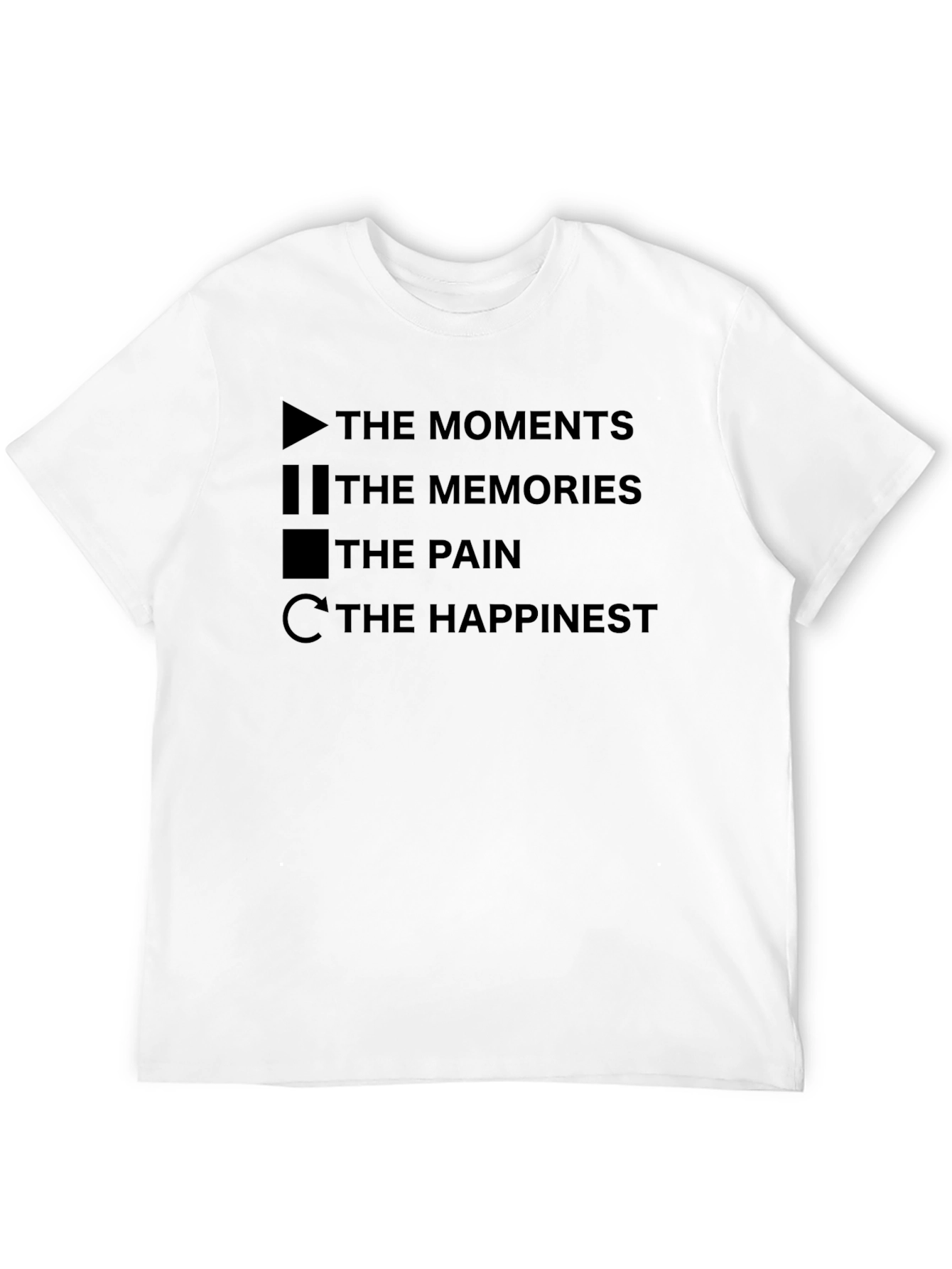 Black Moments, Memories, Pain, Happiness Graphic Tee view 12