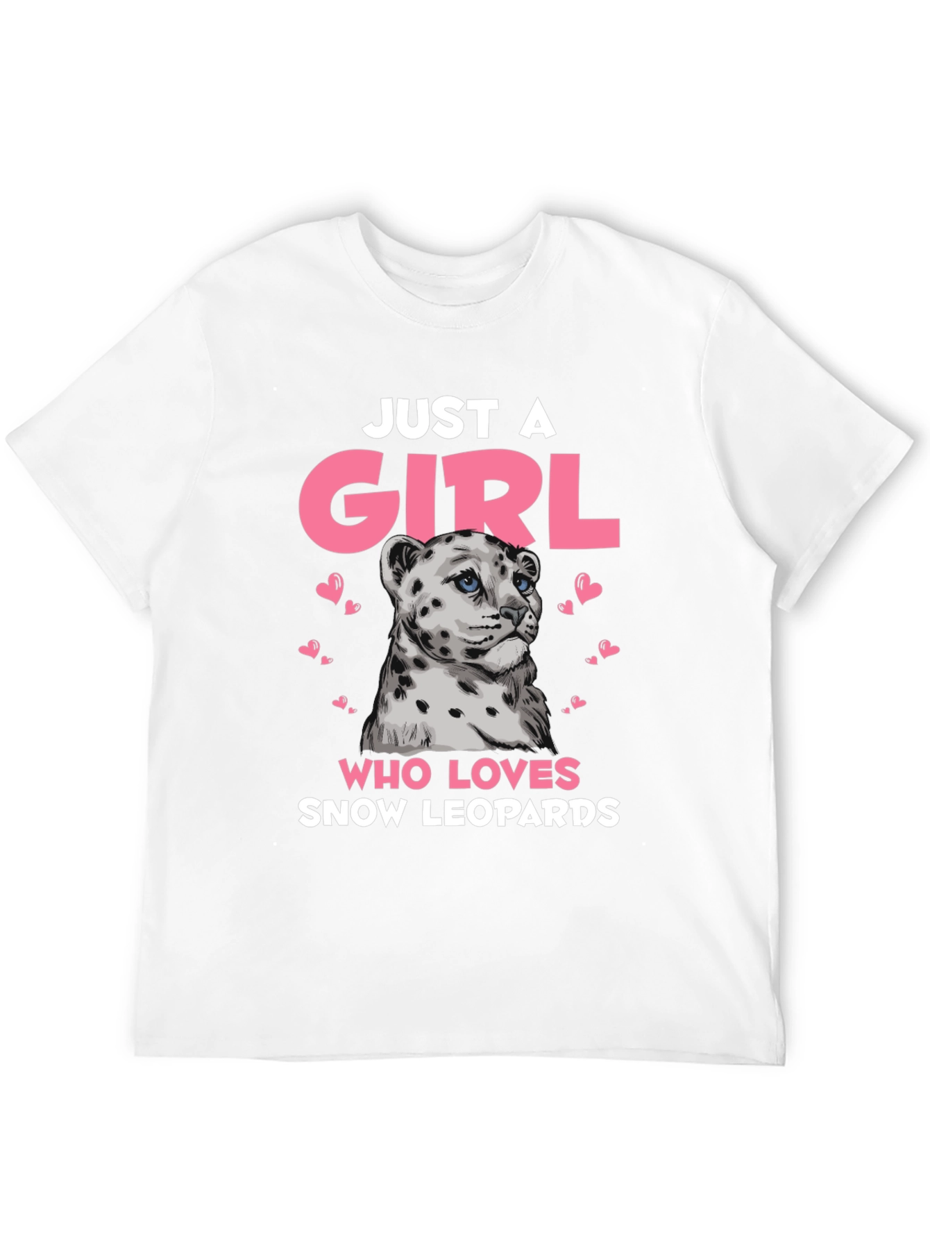 Black Snow Leopard Girl's T-Shirt view 12