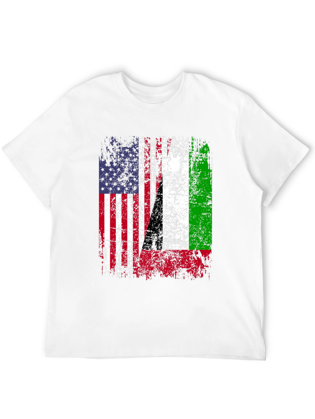 USA Italy Heritage Flag Graphic T-Shirt - 12
