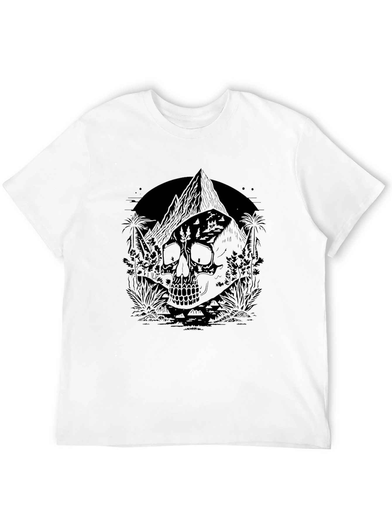 Black Skull Mountain Black T-Shirt view 12