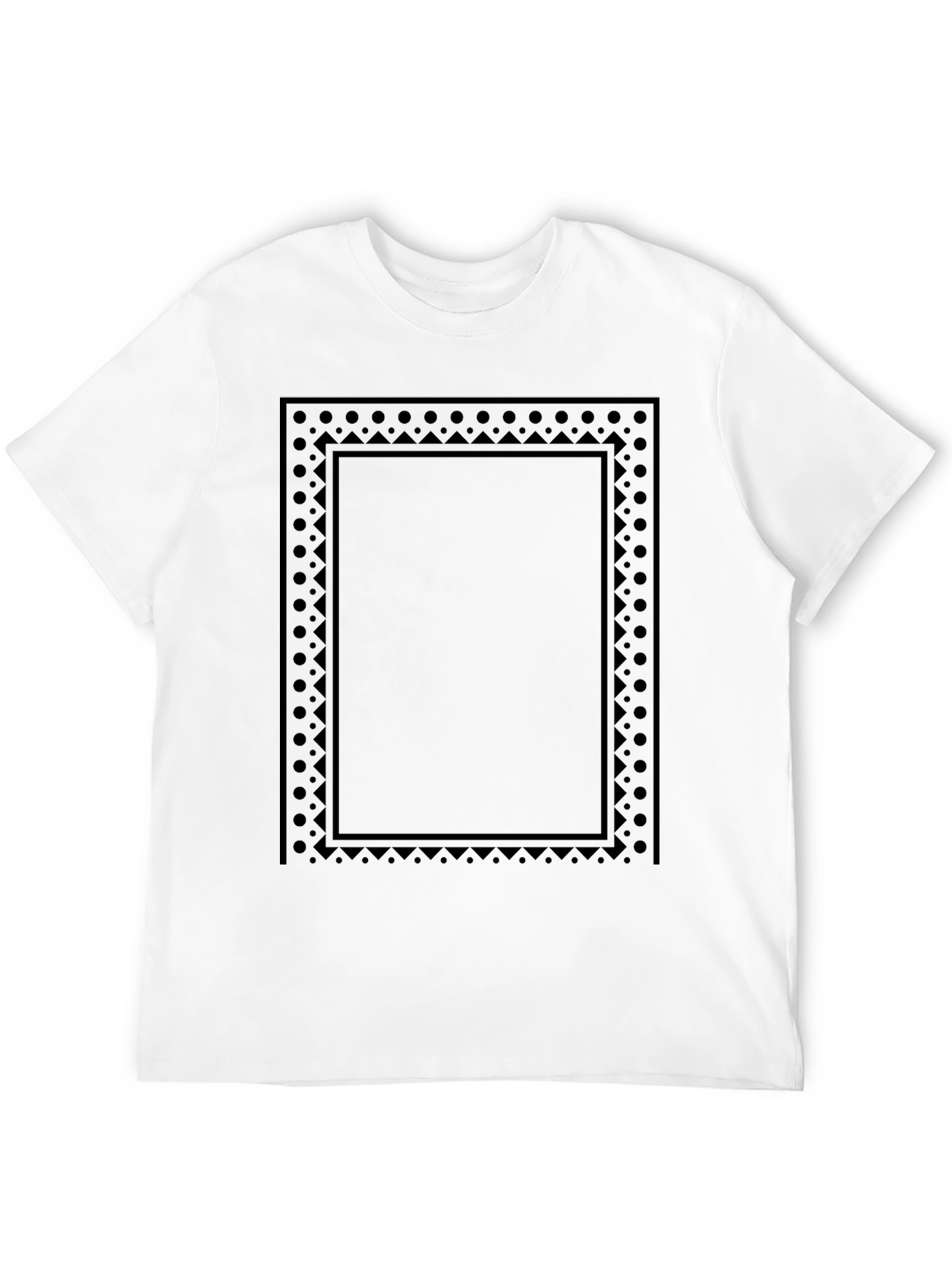 Black Geometric Frame Black T-Shirt view 12