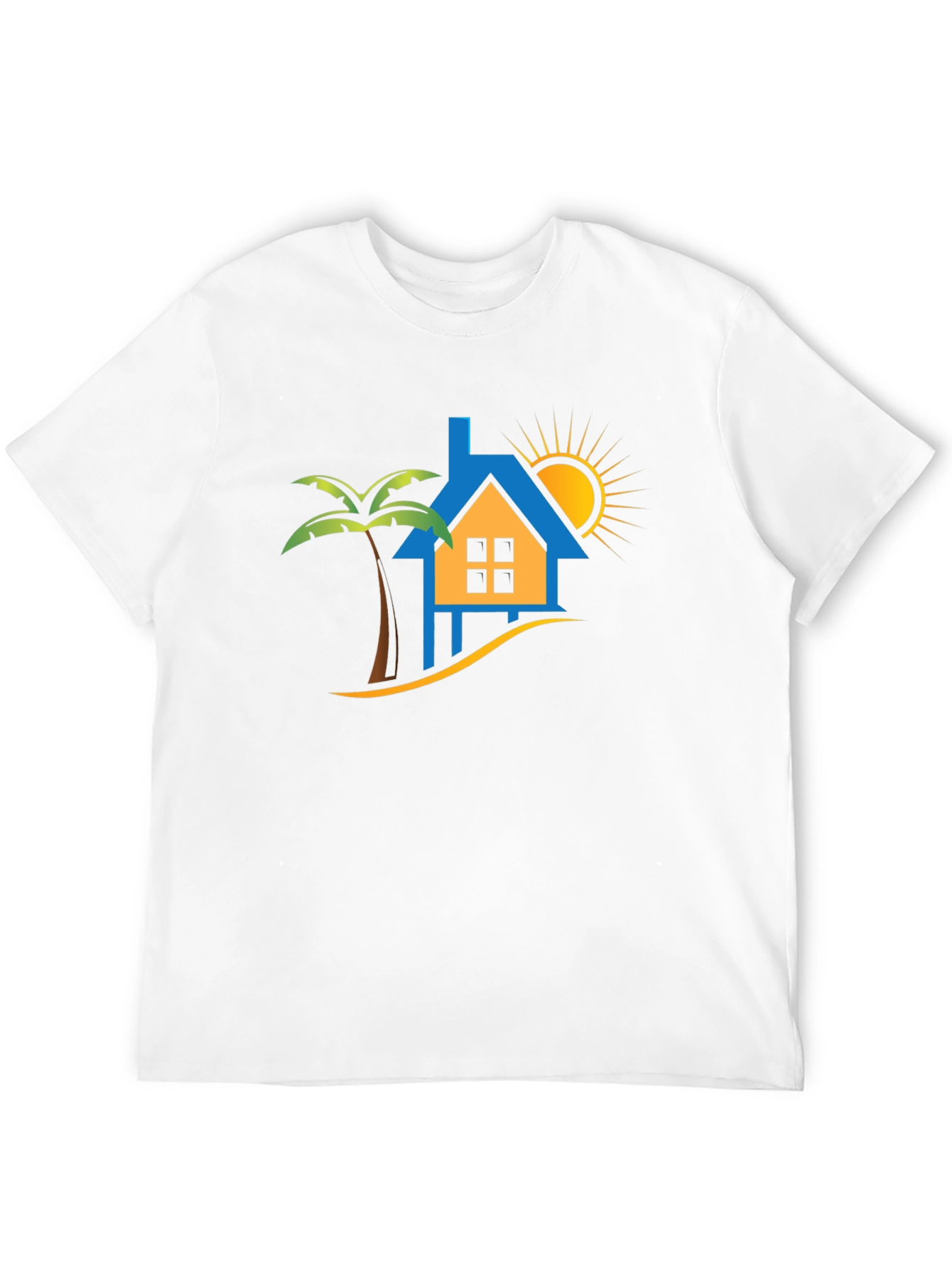 Black Tropical Beach House T-Shirt view 12