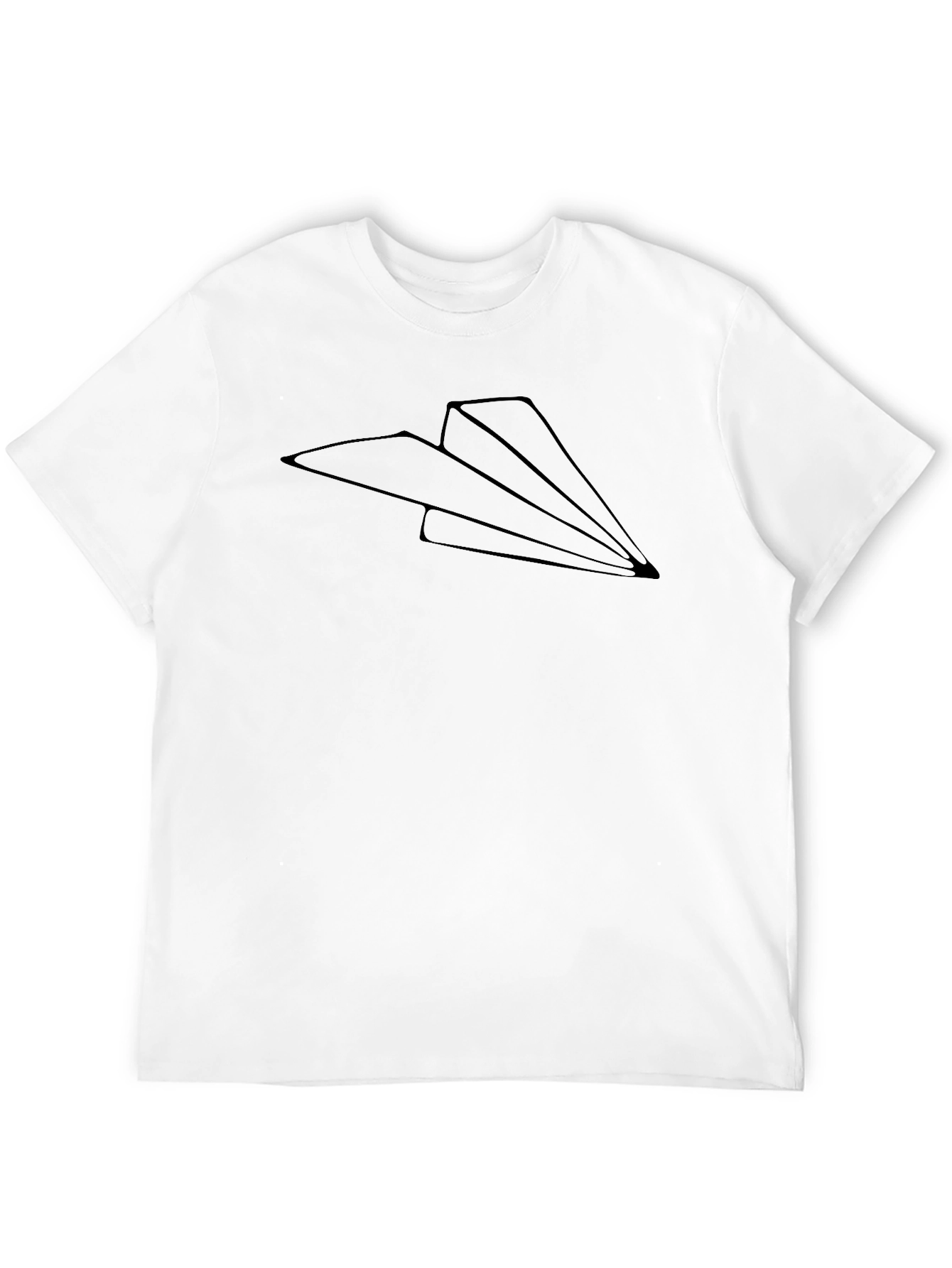 Black Paper Airplane Graphic Tee - Modern Minimalist Design view 12