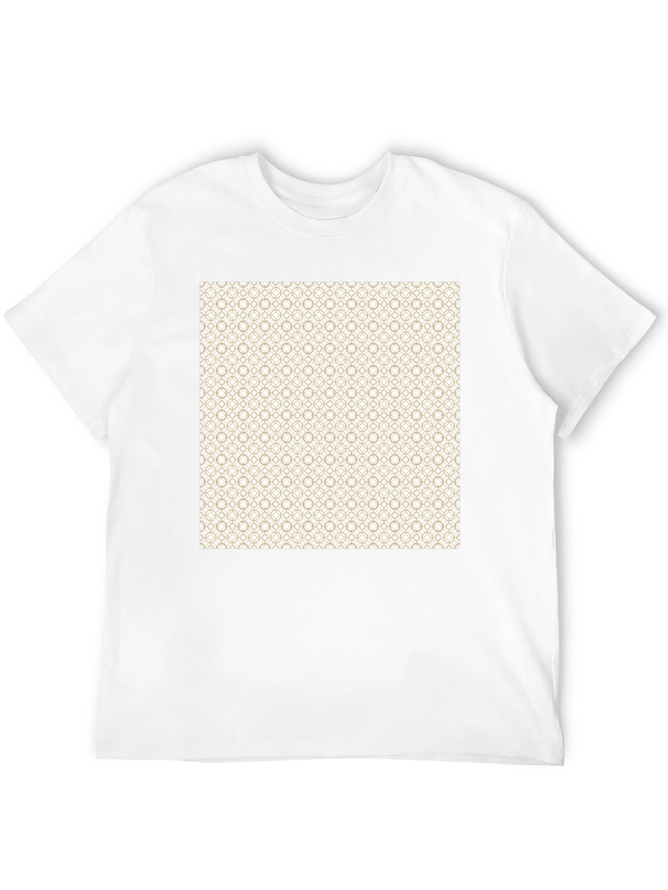 Black Geometric Pattern Black T-Shirt view 12