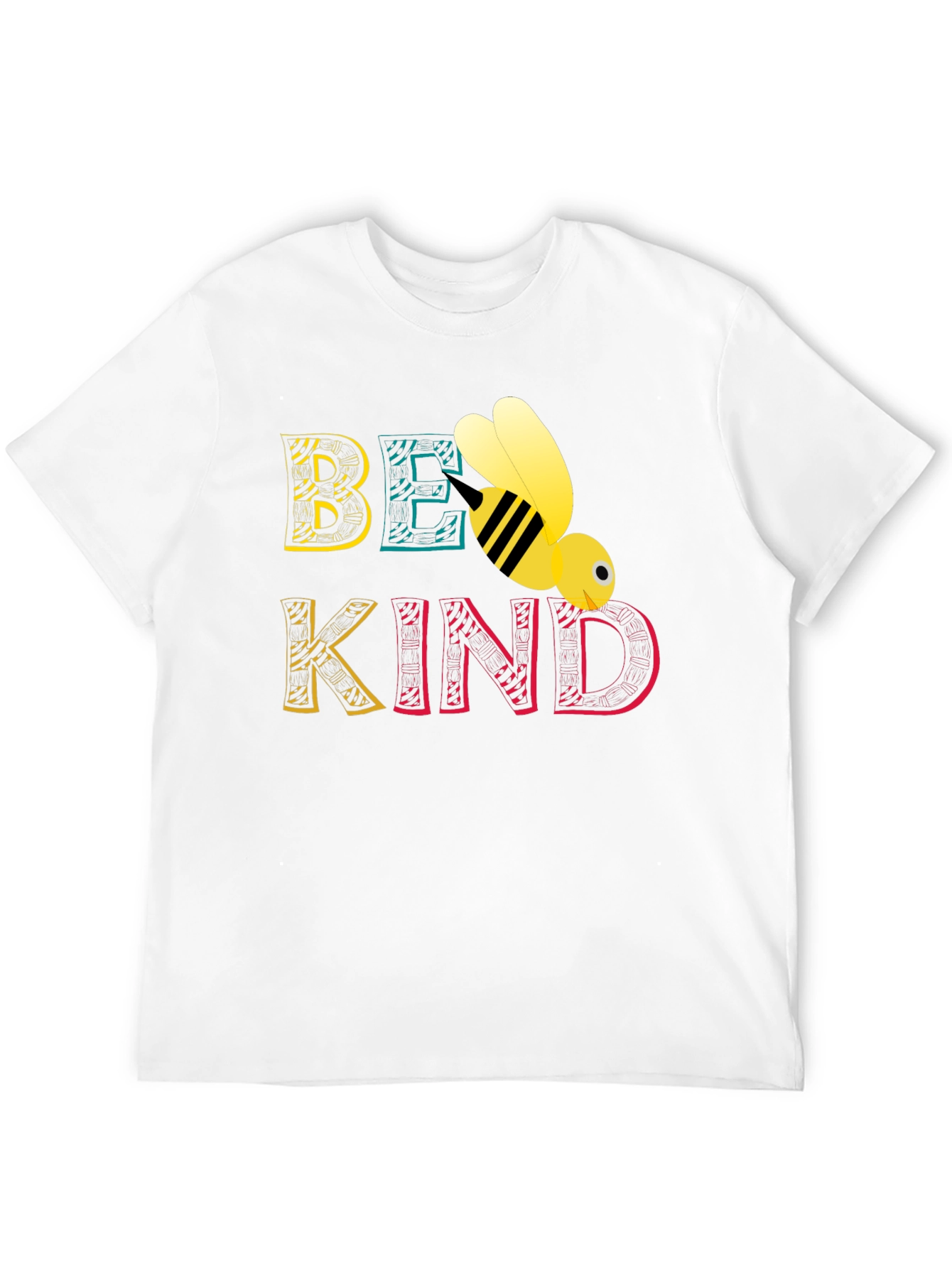Black Be Kind Bee Graphic Tee - Black Unisex T-Shirt view 12
