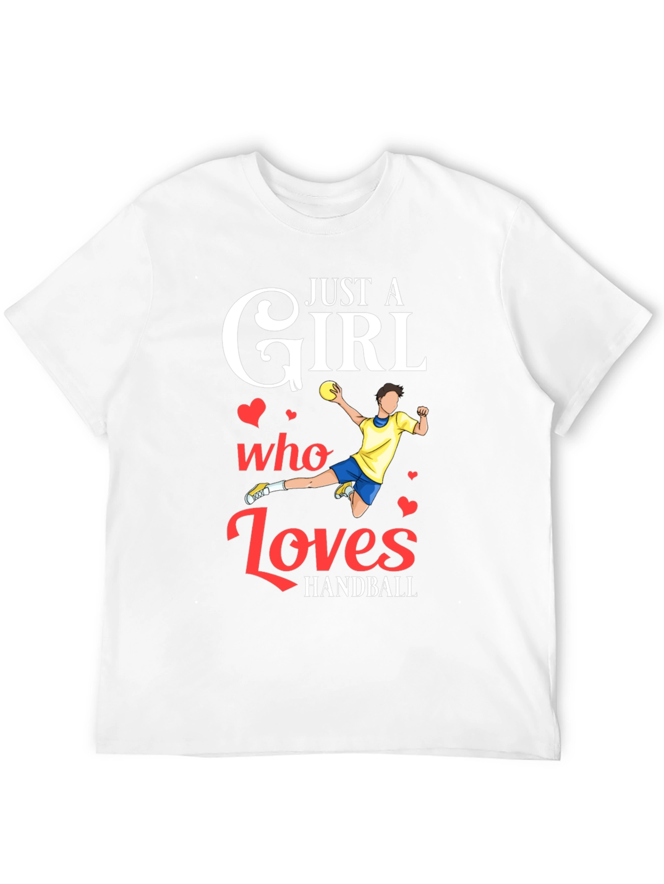 Black Handball Girl's Love T-Shirt view 12