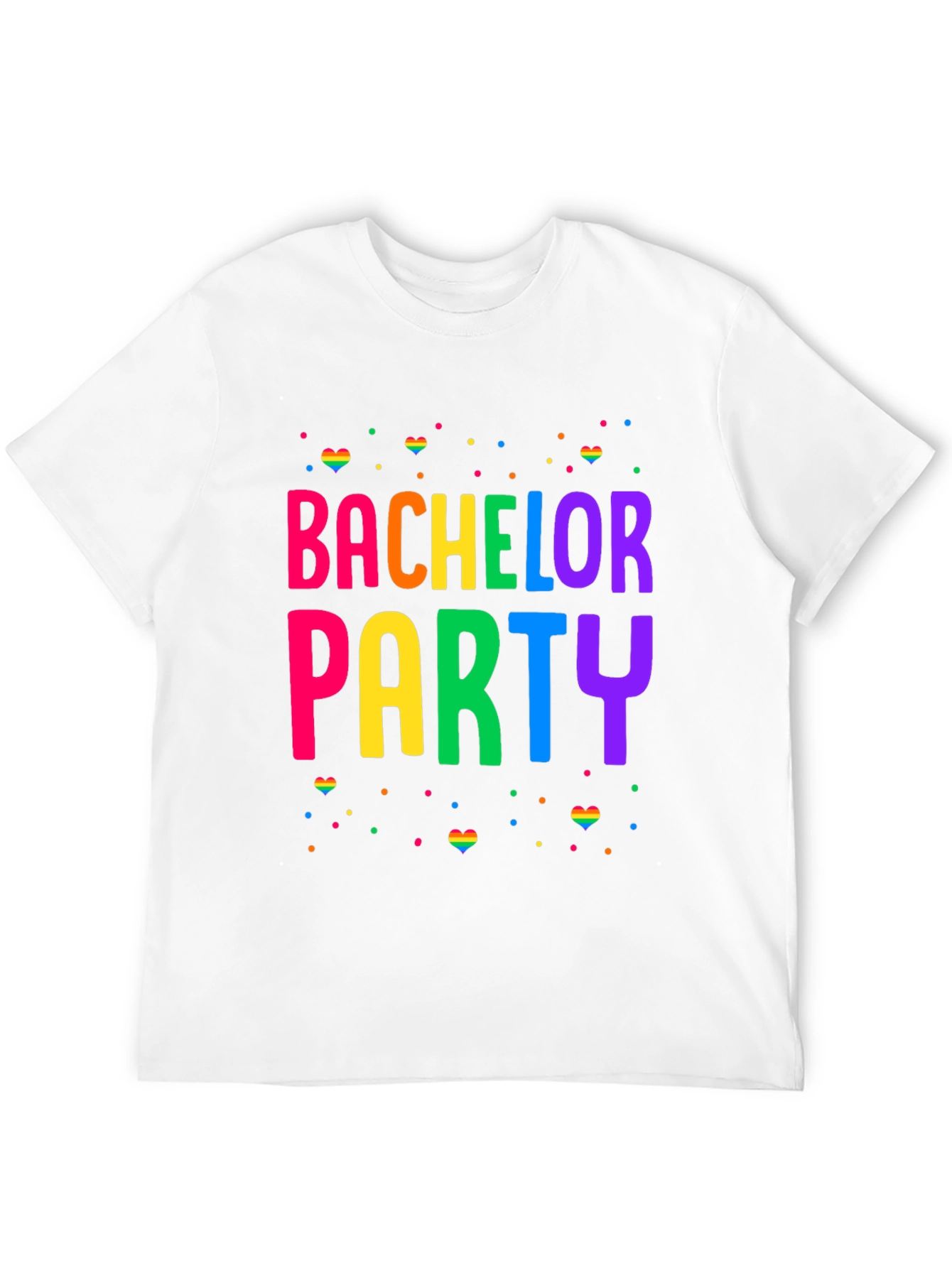 Black Bachelor Party Rainbow Pride T-Shirt view 12