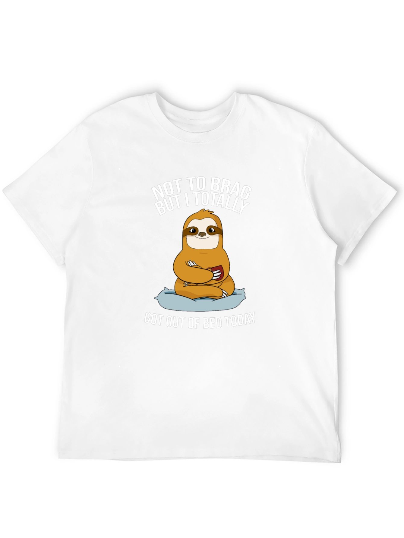 Black Funny Sloth Graphic T-Shirt - Not To Brag view 12