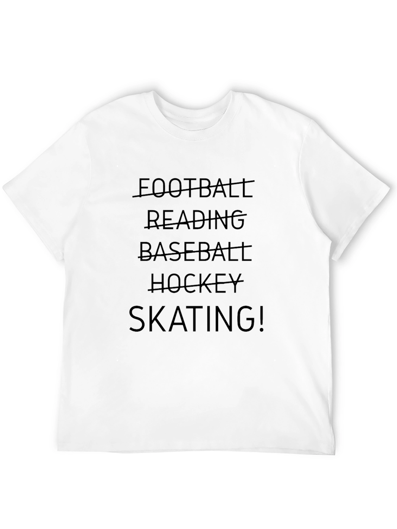 Black Sports T-Shirt - Skating is my Favorite! view 12