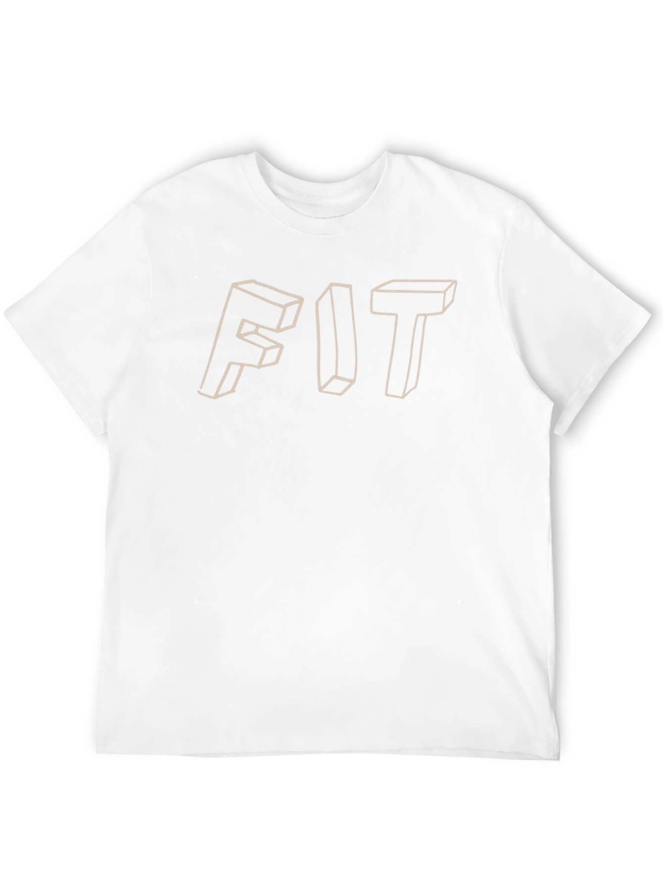 Men's "FIT" Graphic Tee - Black Cotton T-Shirt - 12