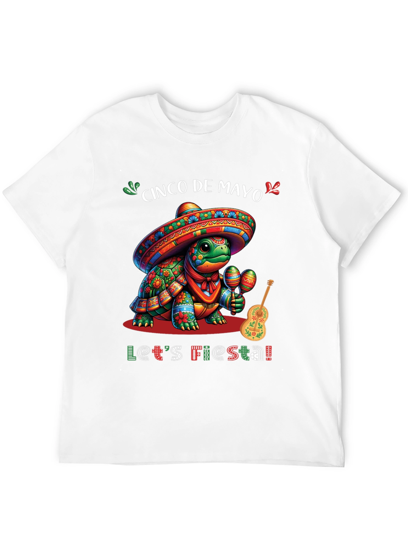 Black Cinco de Mayo Turtle Fiesta T-Shirt view 12