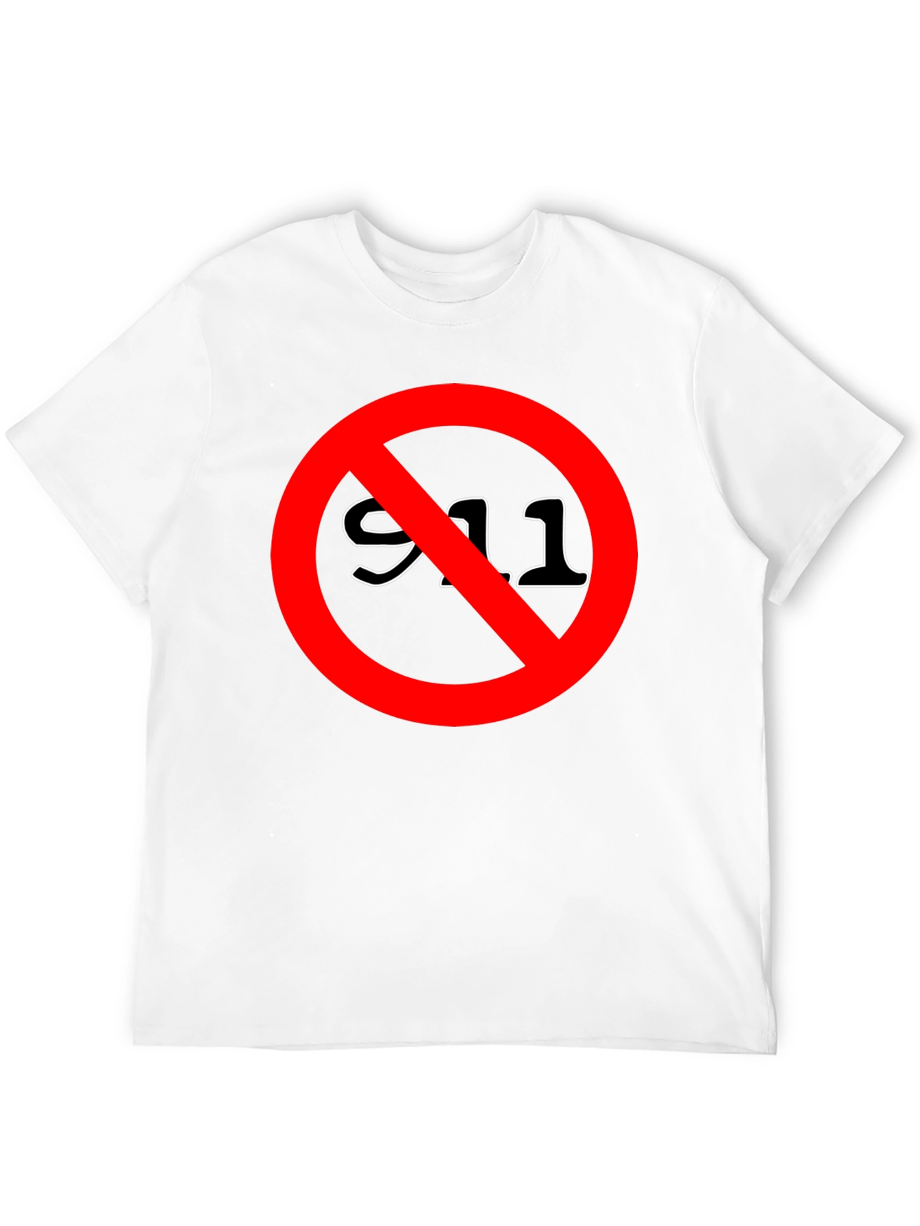 Black Anti 911 T-Shirt - Black Crew Neck Tee view 12