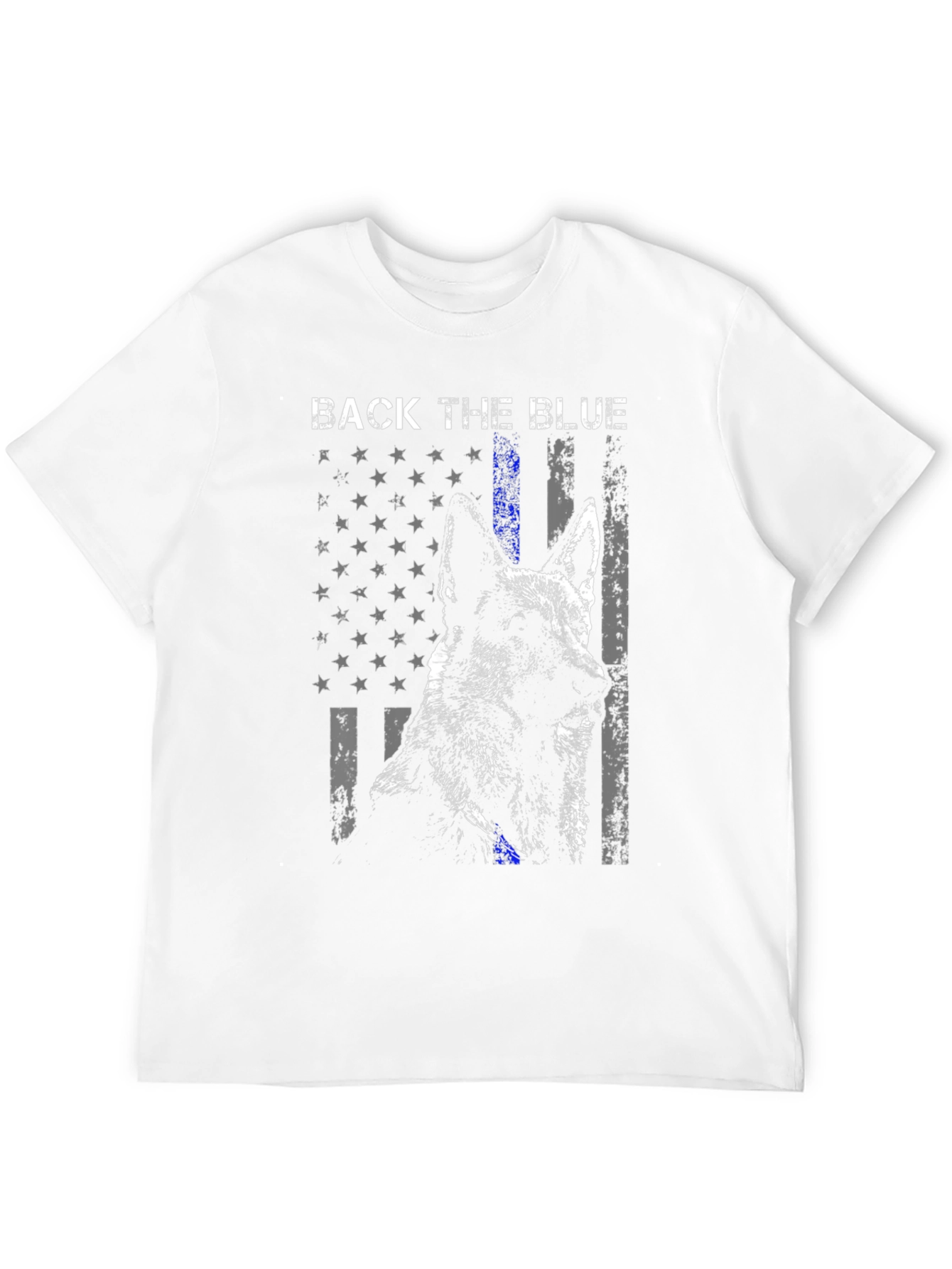 Black Back the Blue Dog T-Shirt view 12