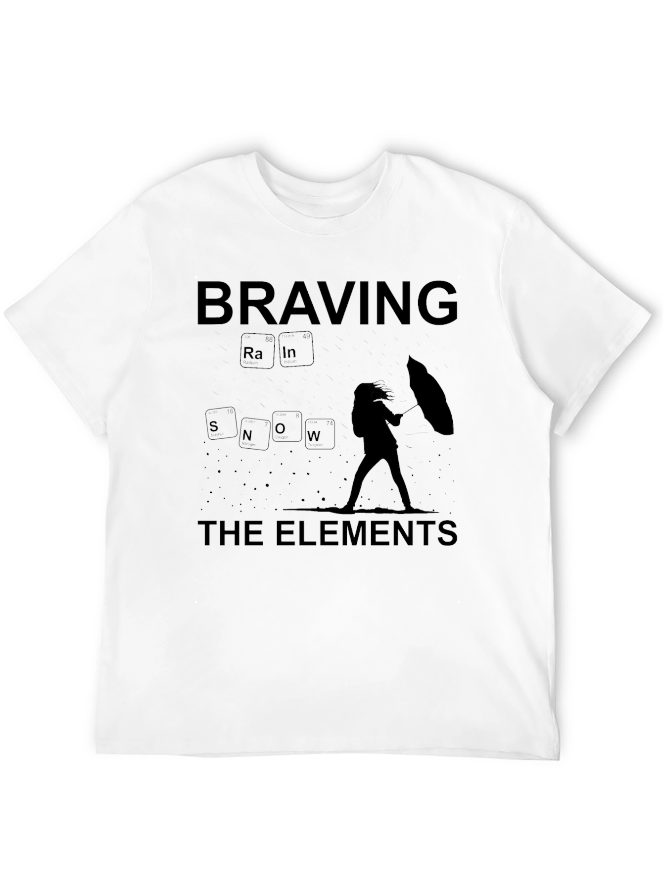 Black Braving the Elements T-Shirt: Rain or Snow view 12