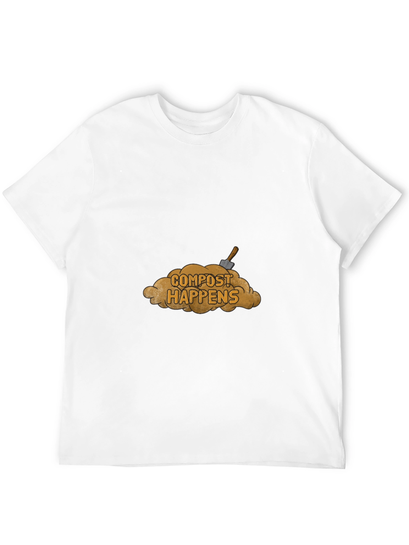 Black Compost Happens T-Shirt - Black Cotton Tee view 12