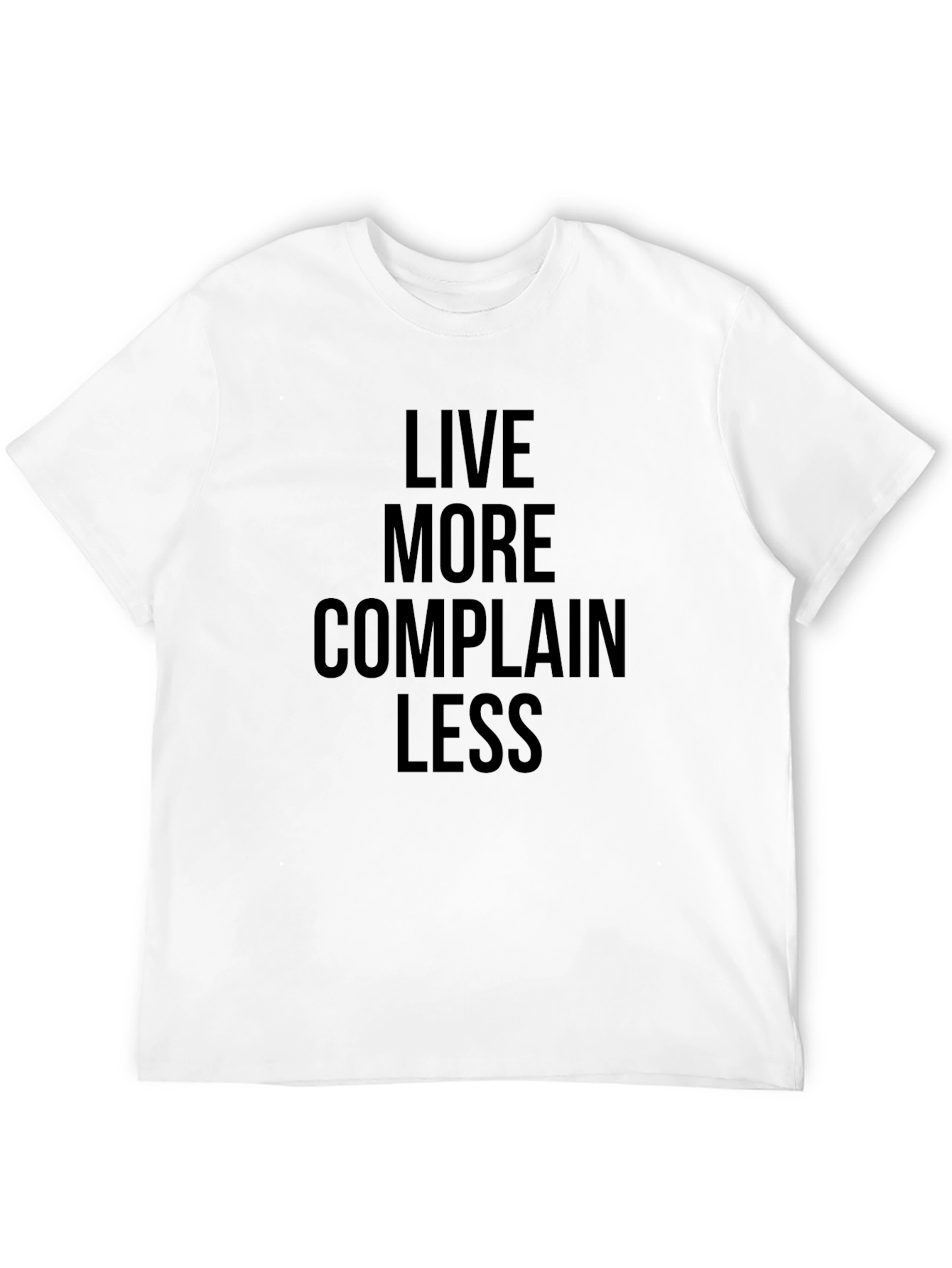 Black Live More Complain Less Graphic Tee view 12