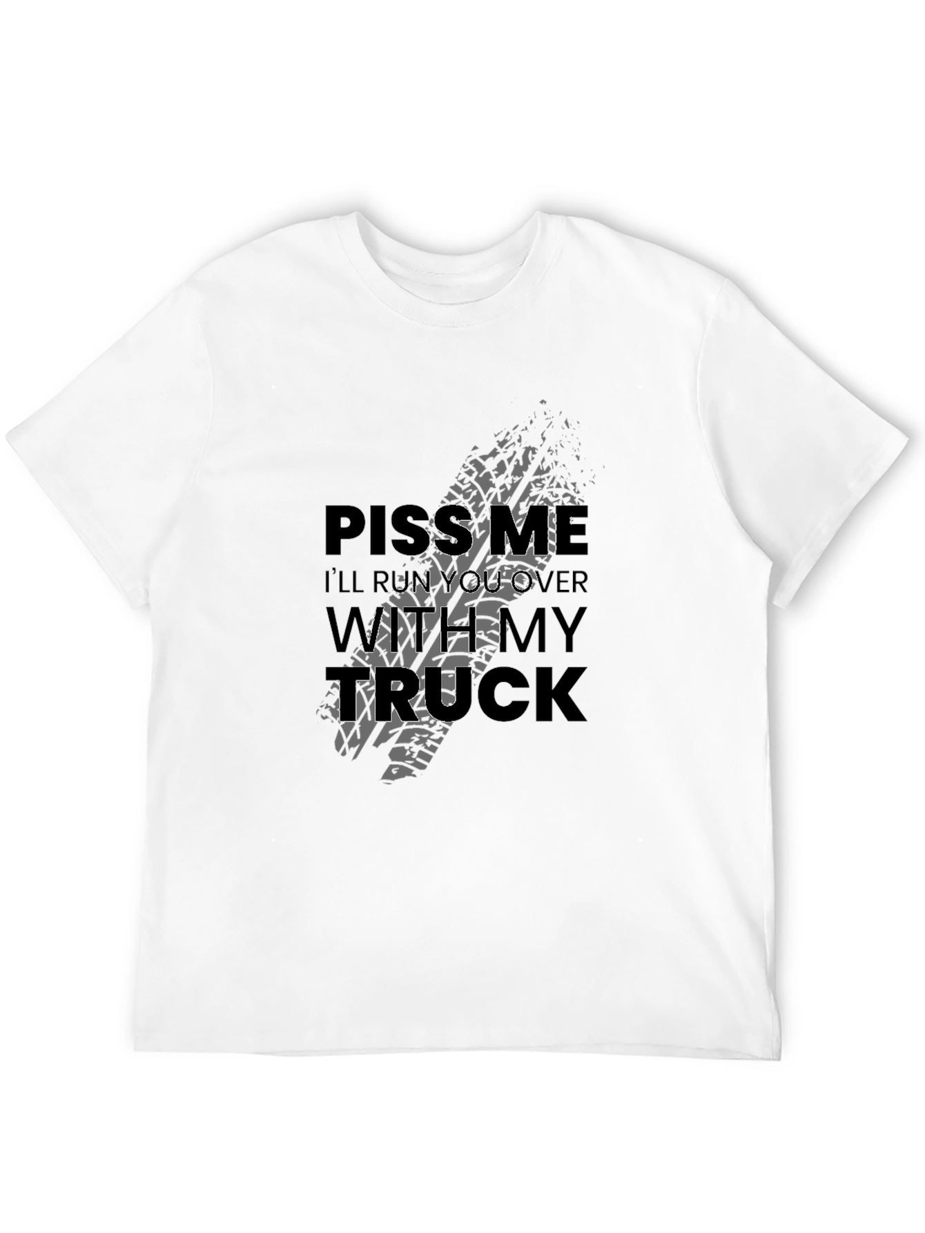 Black Piss Me Off Trucker Graphic T-Shirt view 12