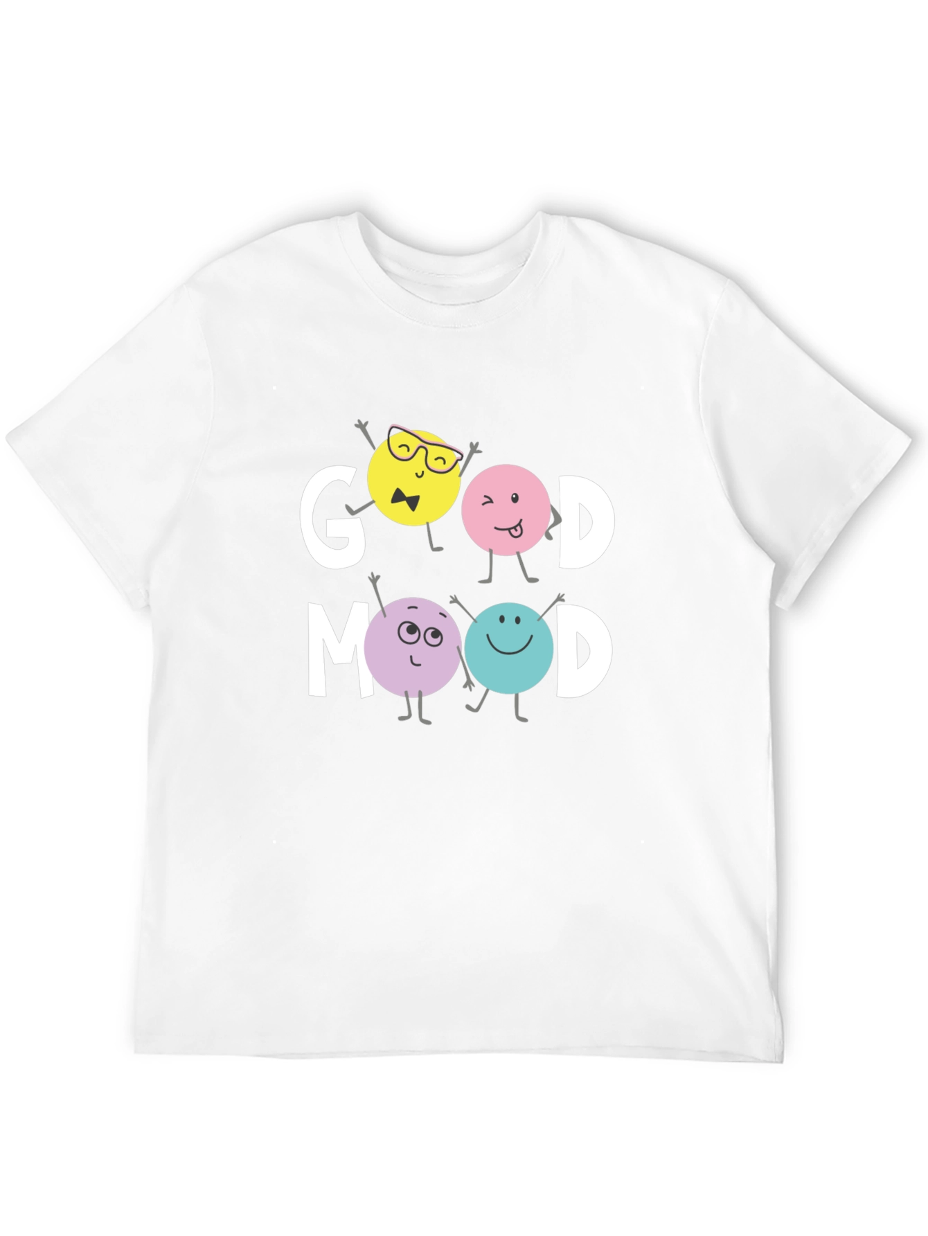 Black Good Mood Graphic Tee - Trendy Casual Wear view 12