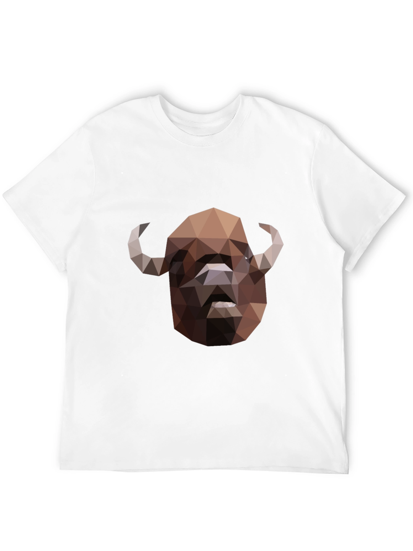 Black Geometric Buffalo Graphic T-Shirt - Black view 12
