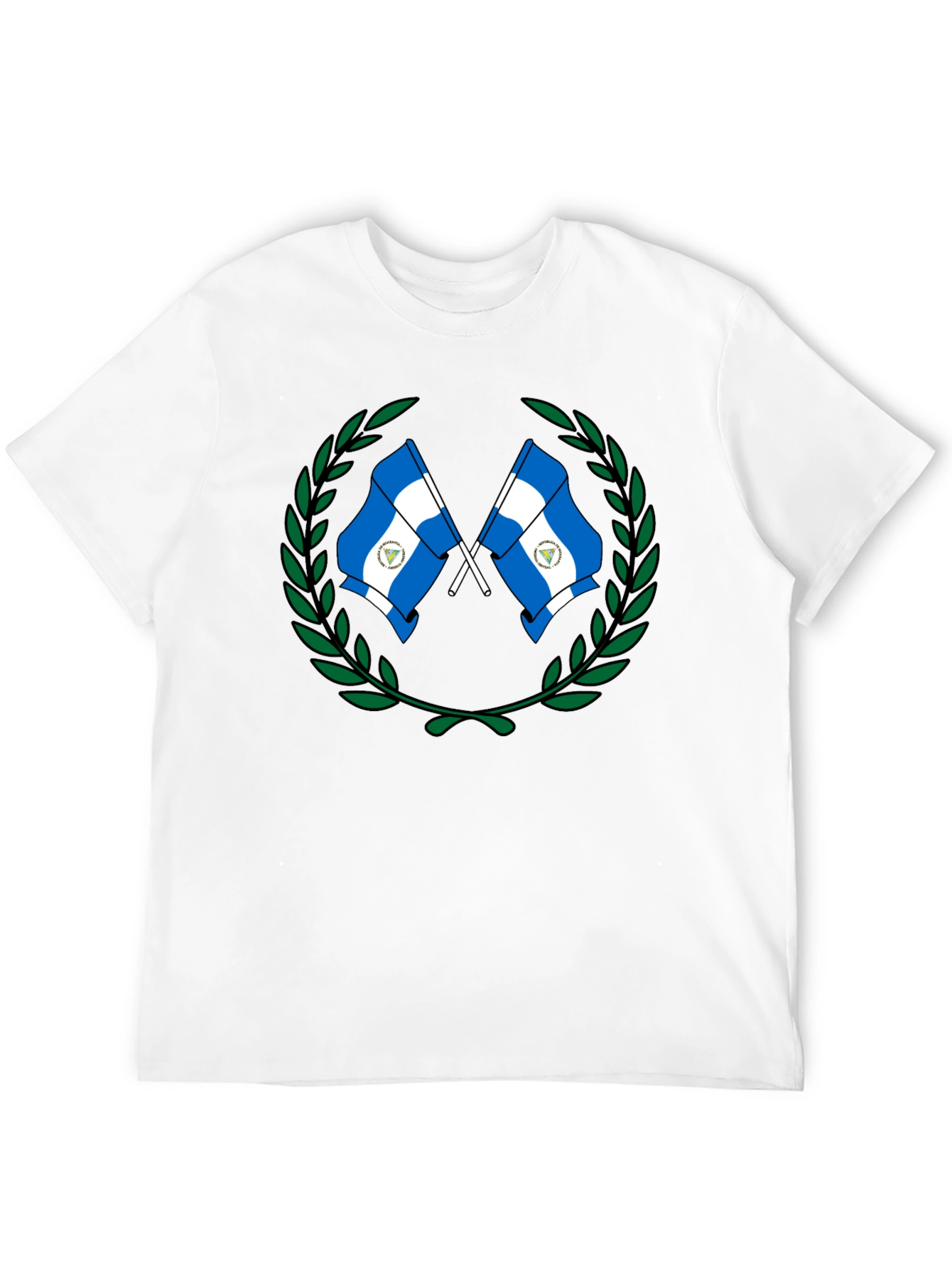 Black Nicaragua Flag T-Shirt view 12