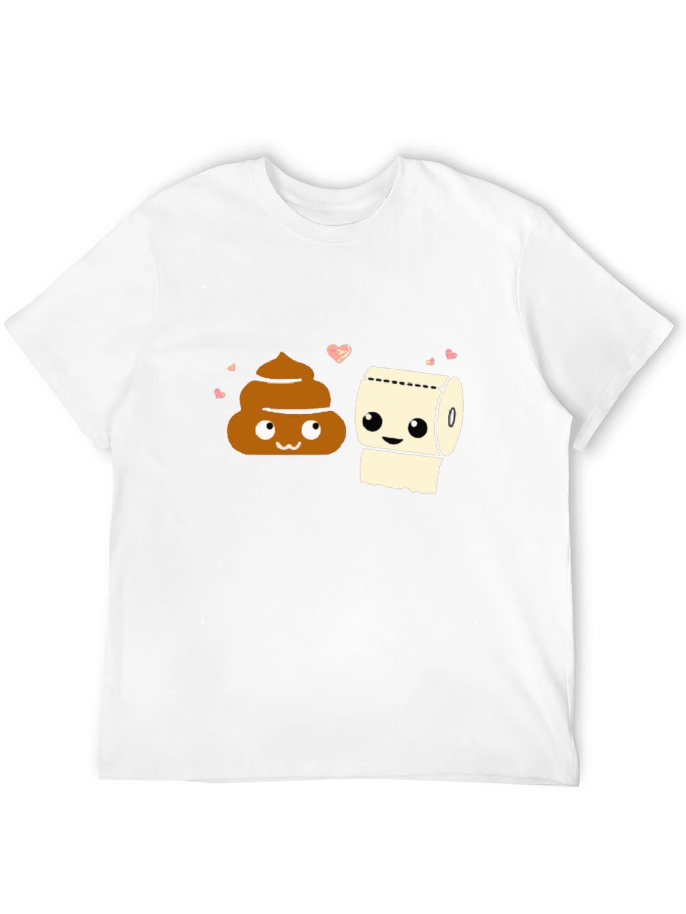 Black Funny Poop & Toilet Paper Matching Couple T-Shirt view 12