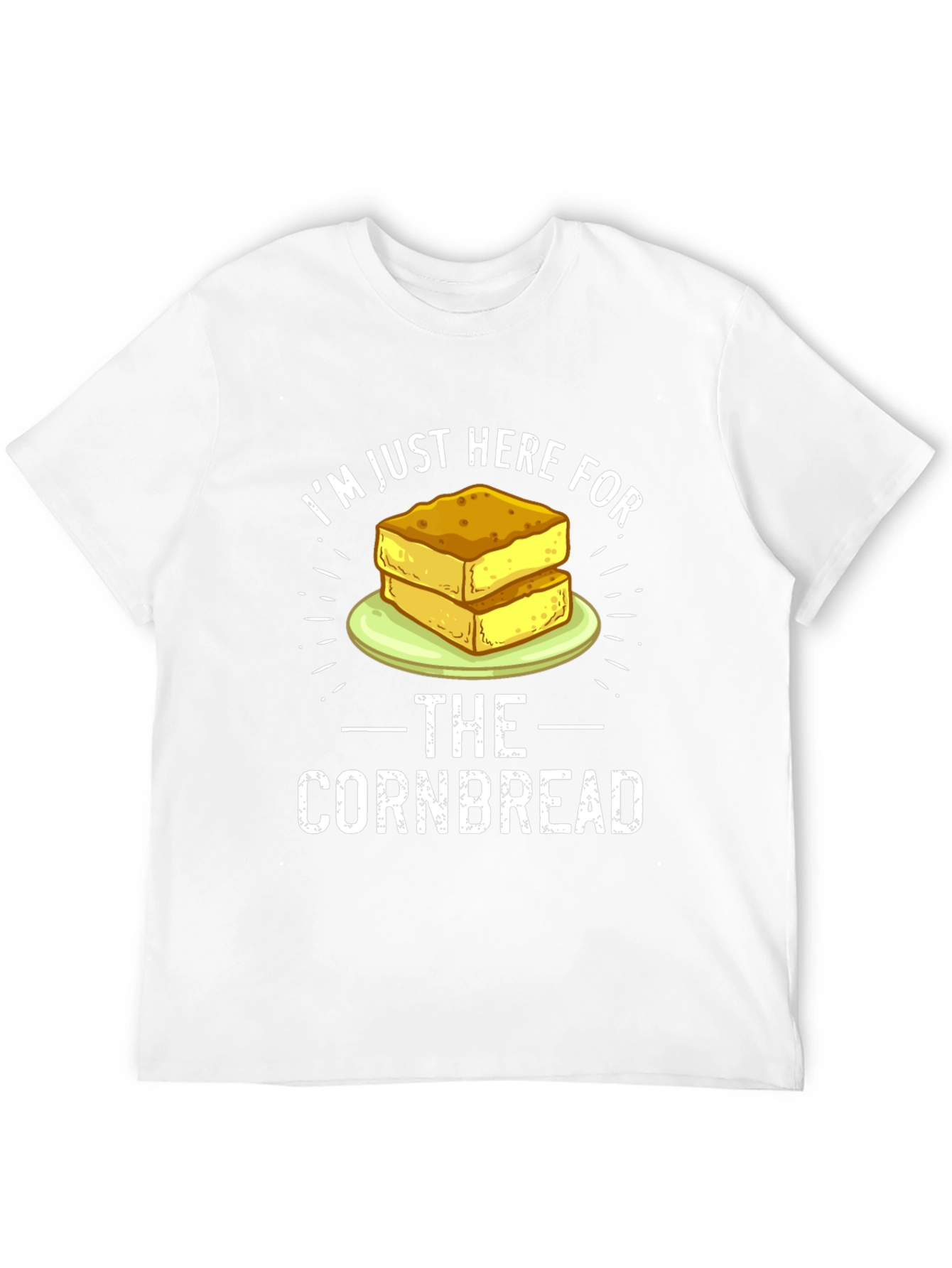 Black I'm Just Here For The Cornbread Funny Foodie T-Shirt view 12