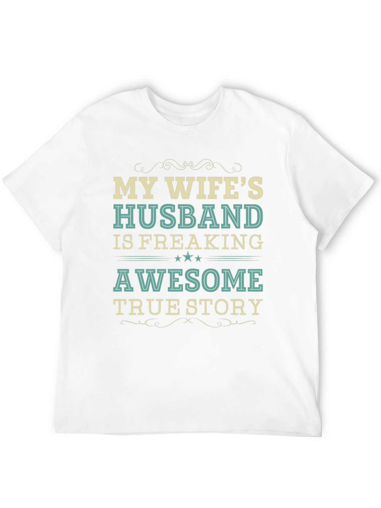 Black My Wife's Husband Awesome Funny Novelty T-Shirt view 12