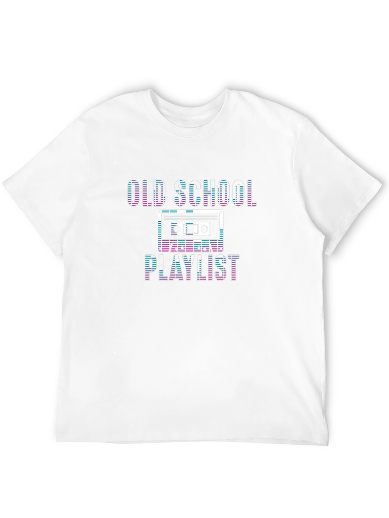 Black Retro Old School Playlist Graphic T-Shirt view 12