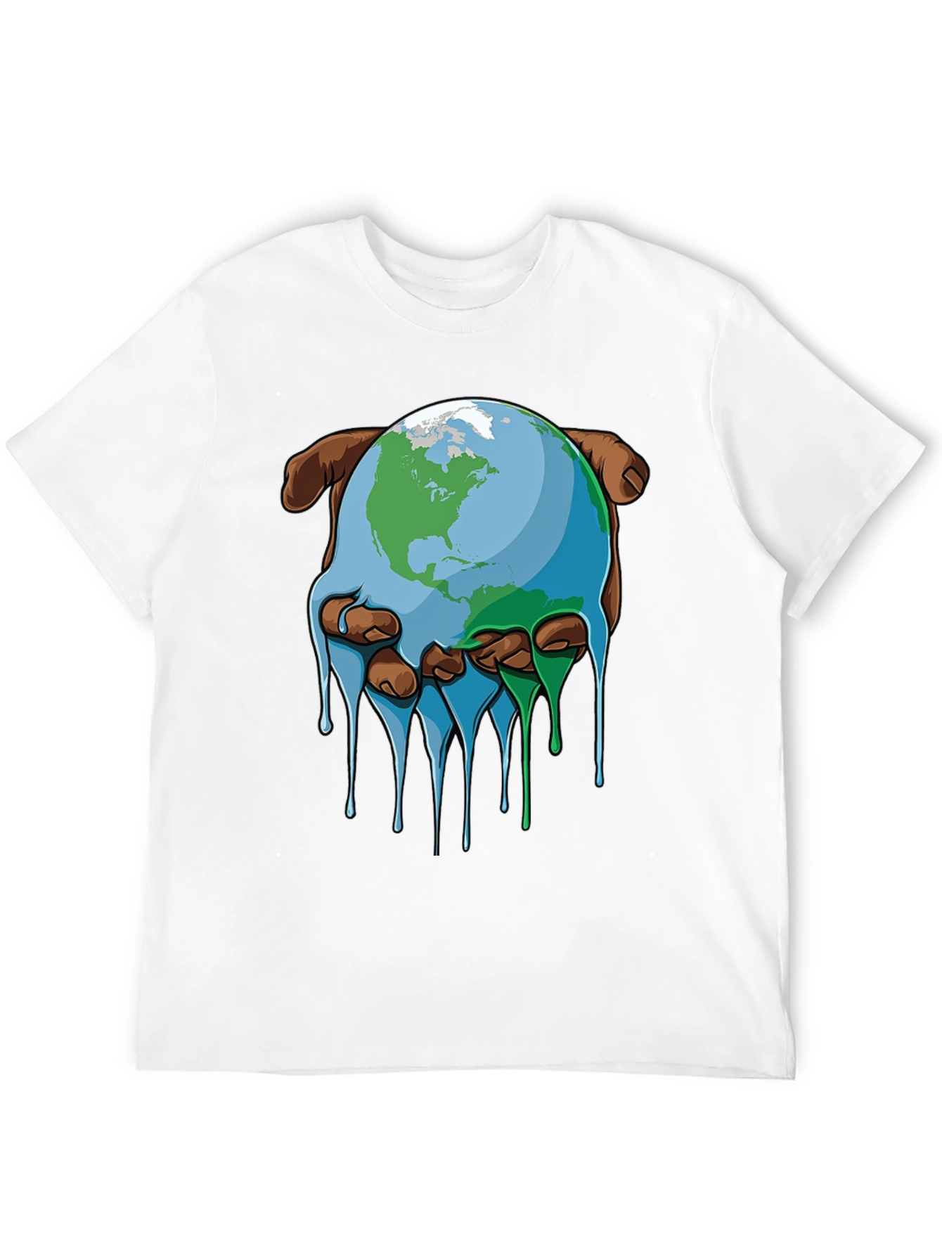 Black Melting Earth Graphic Tee - Save the Planet view 12