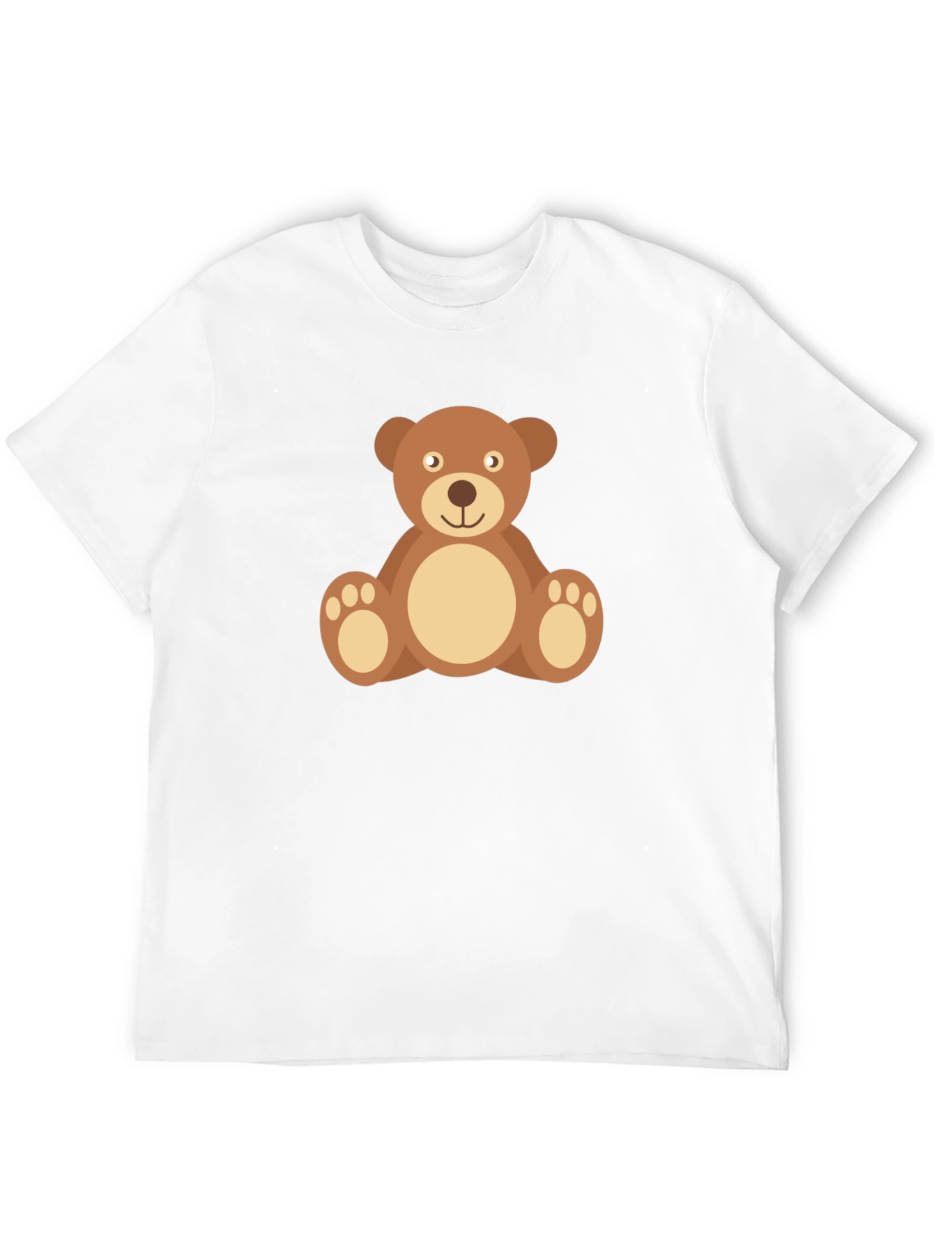 Black Cute Teddy Bear Graphic Tee - Black Cotton Shirt view 12
